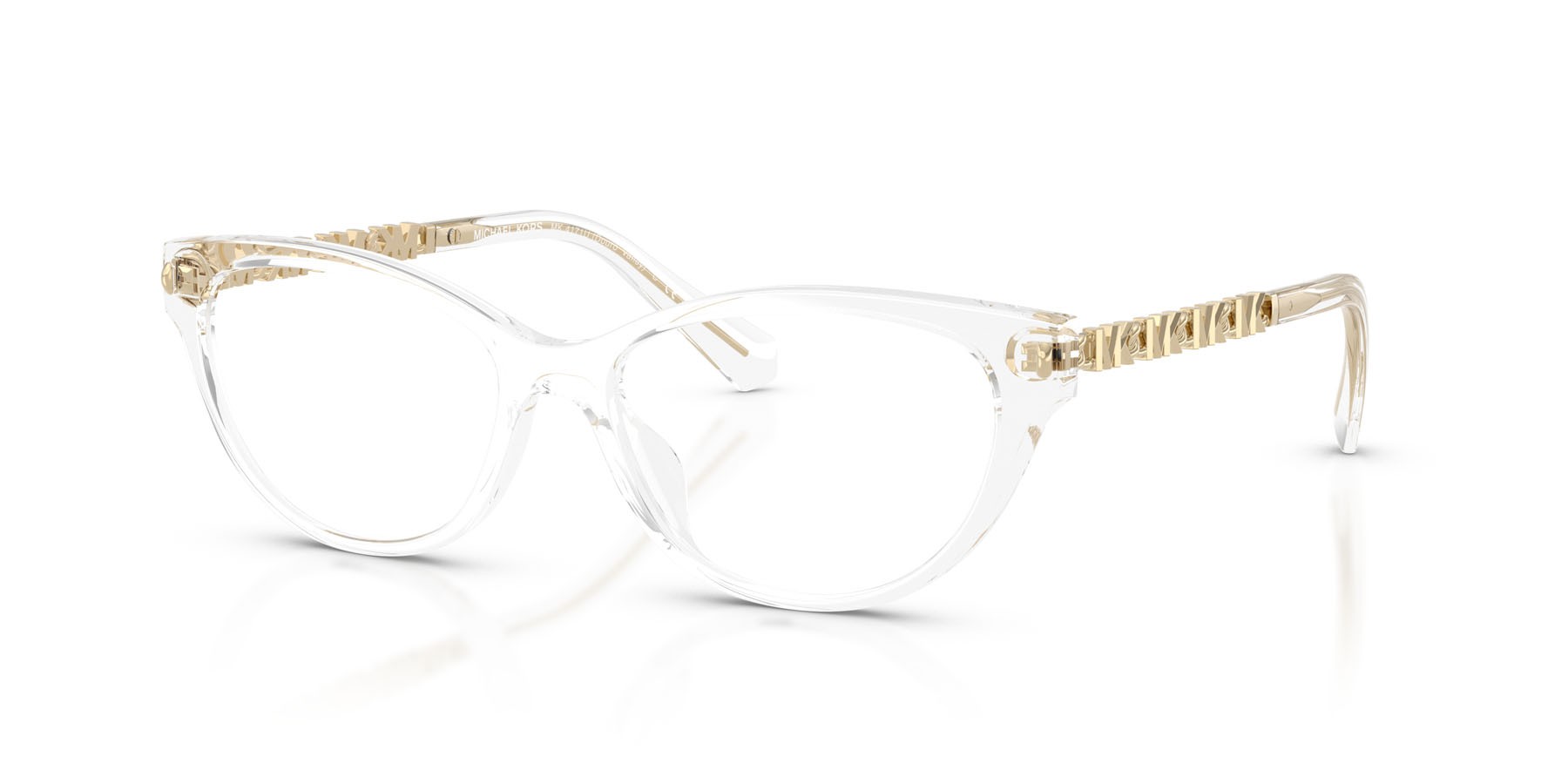 Occhiali da vista Michael Kors Douro Valley MK 4171U (3015) colore cristallo forma cat eye lenti lente demo