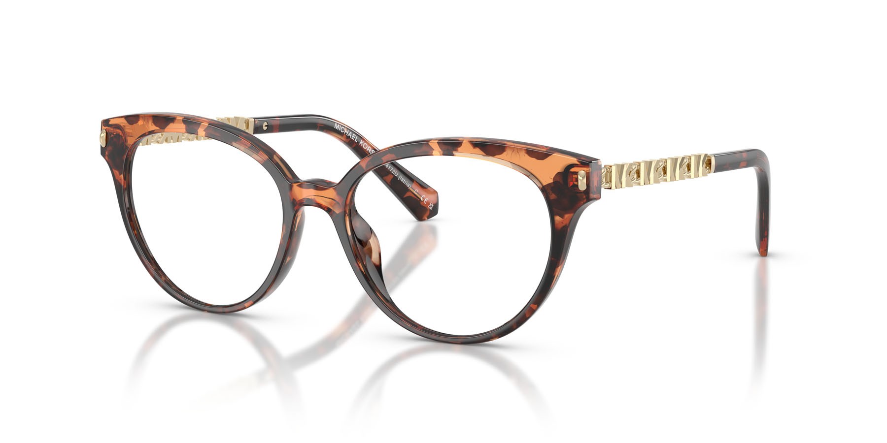 Occhiali da vista Michael Kors Istria MK 4172U (3006) colore tartarugato scuro forma rotondo lenti lente demo