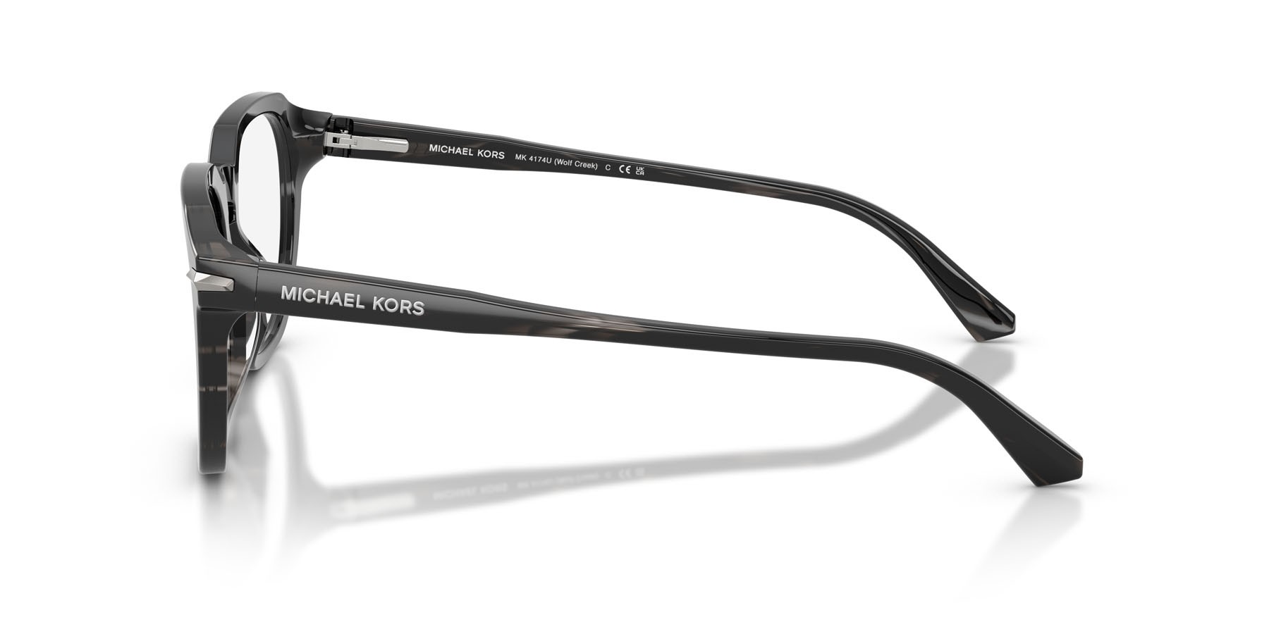 Occhiali da vista Michael Kors Wolf Creek MK 4174U (4034) colore corno nero forma quadrato lenti lente demo