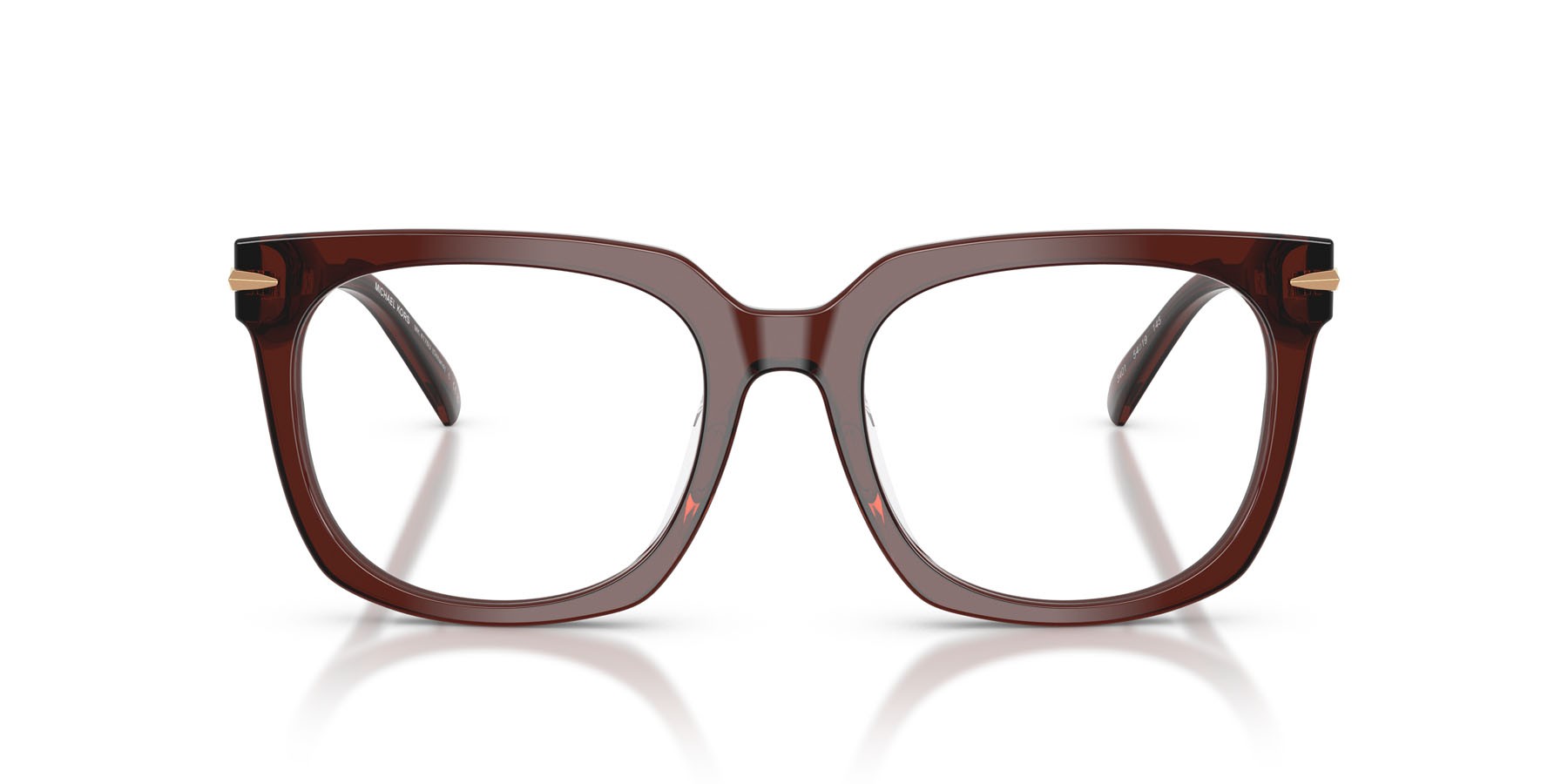 Occhiali da vista Michael Kors Ontario MK 4176U (3401) colore marrone trasparente forma quadrato lenti lente demo