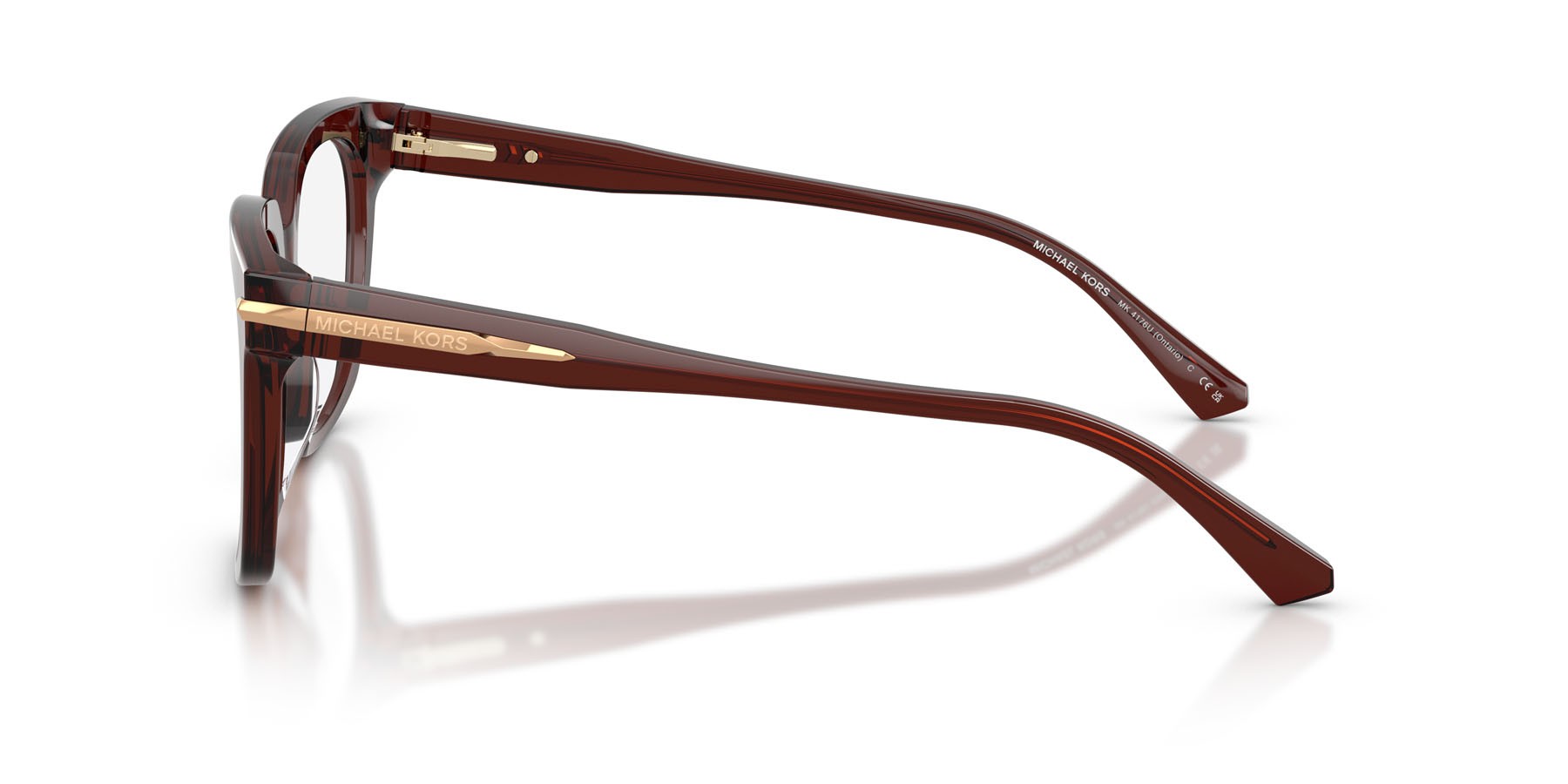 Occhiali da vista Michael Kors Ontario MK 4176U (3401) colore marrone trasparente forma quadrato lenti lente demo