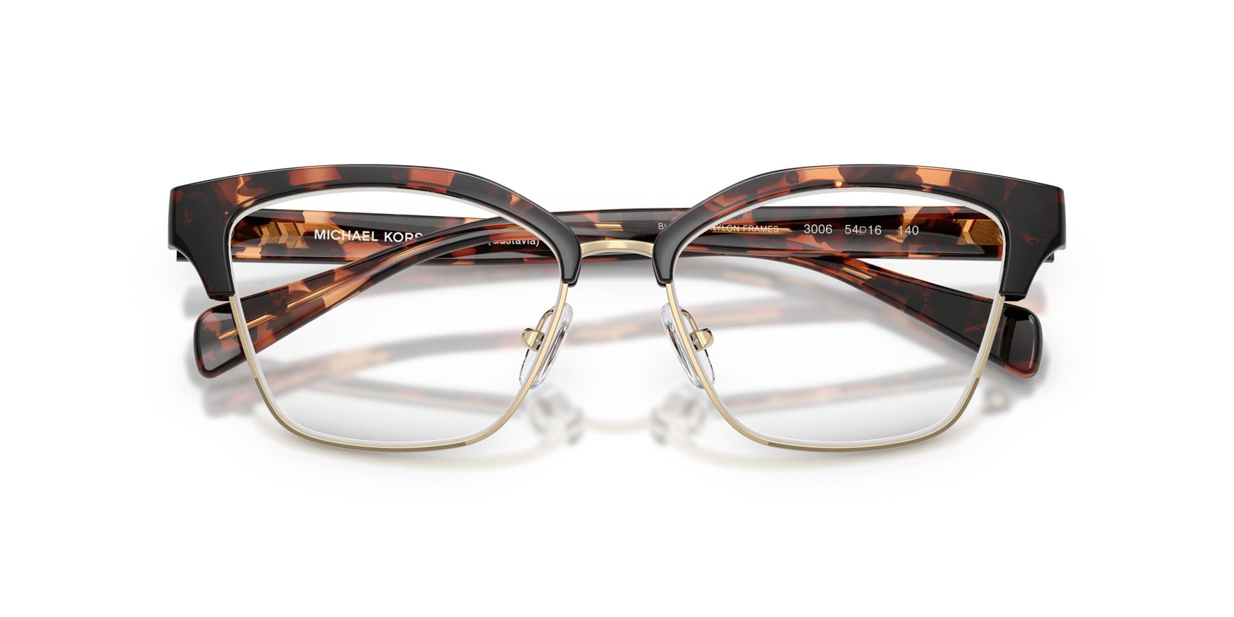 Occhiali da vista Michael Kors Gustavia MK 4178 (3006) colore tartarugato scuro forma quadrato lenti lente demo