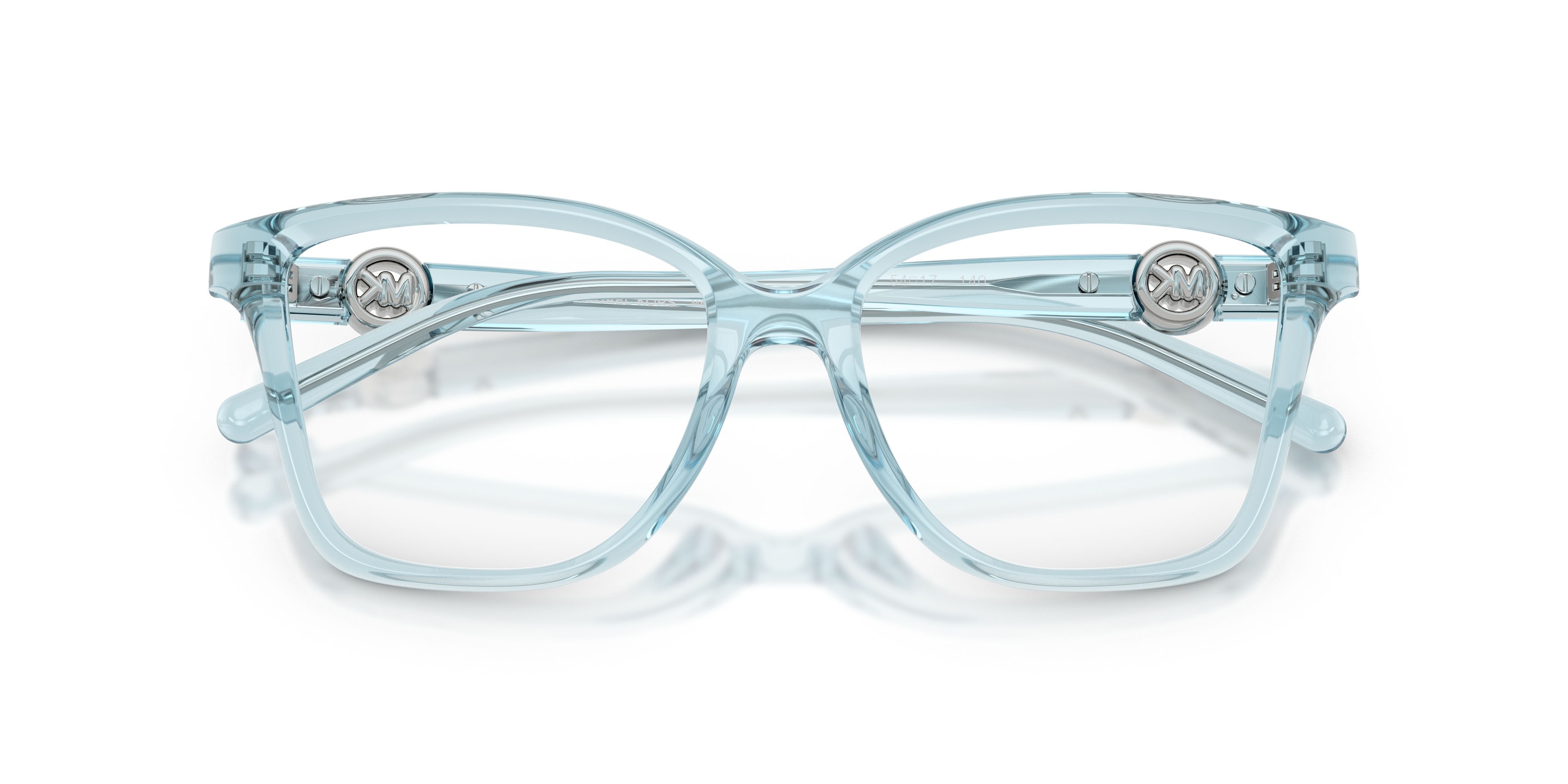 Occhiali da vista Michael Kors Kobe MK 4180U (4014) colore denim trasparente forma quadrato lenti lente demo