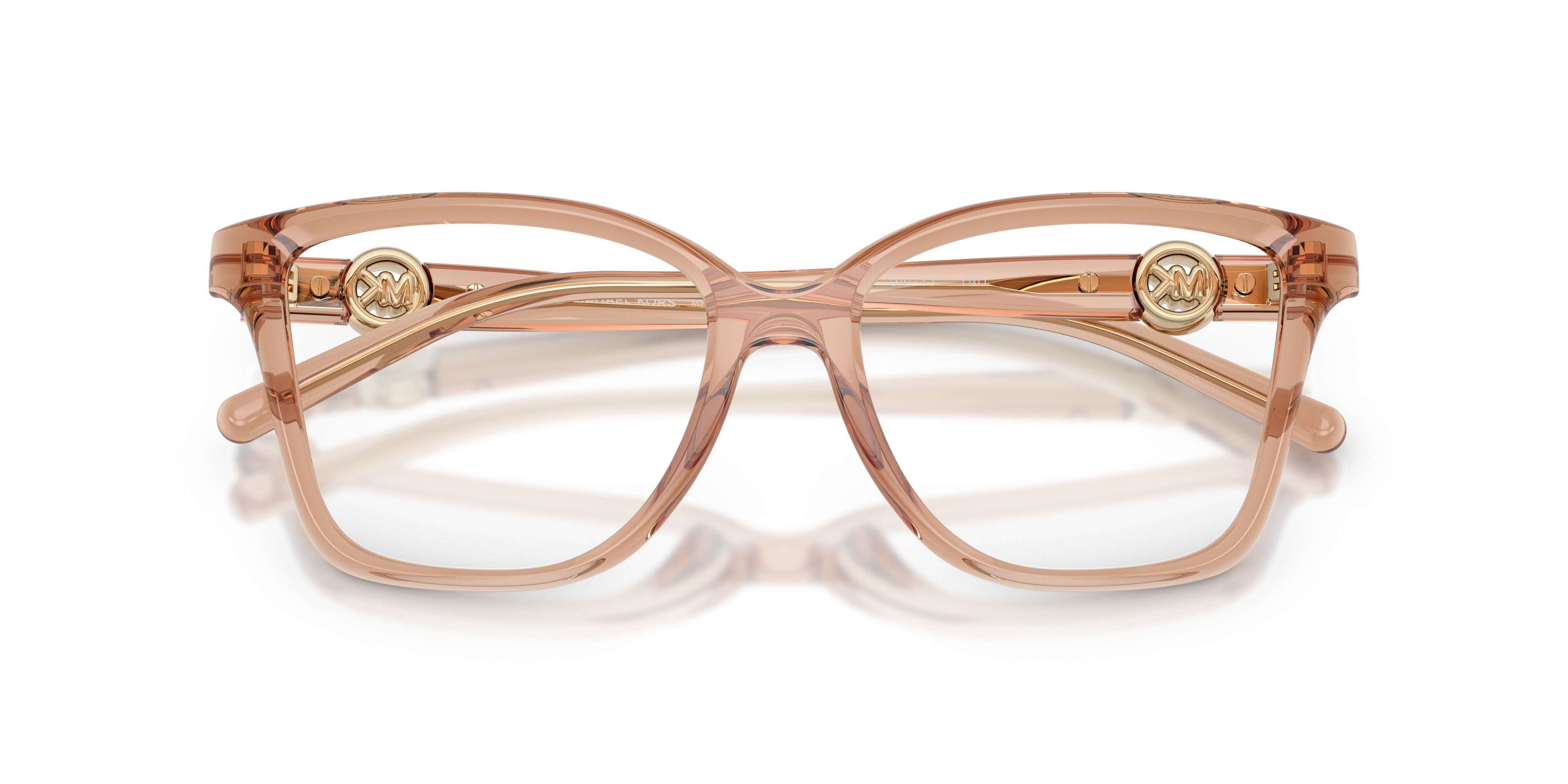Occhiali da vista Michael Kors Kobe MK 4180U (4051) colore marrone chiaro trasparente forma quadrato lenti lente demo