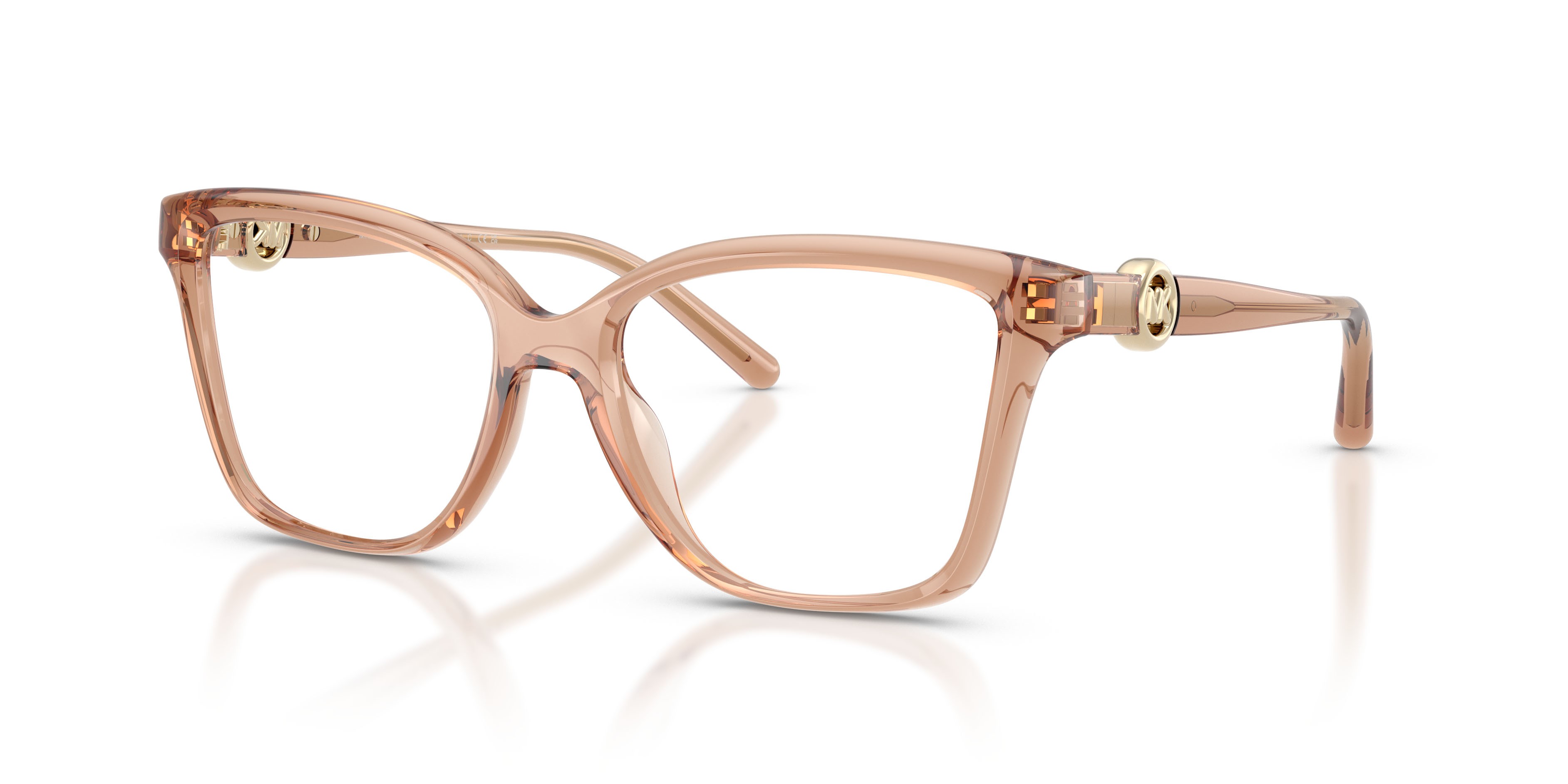 Occhiali da vista Michael Kors Kobe MK 4180U (4051) colore marrone chiaro trasparente forma quadrato lenti lente demo