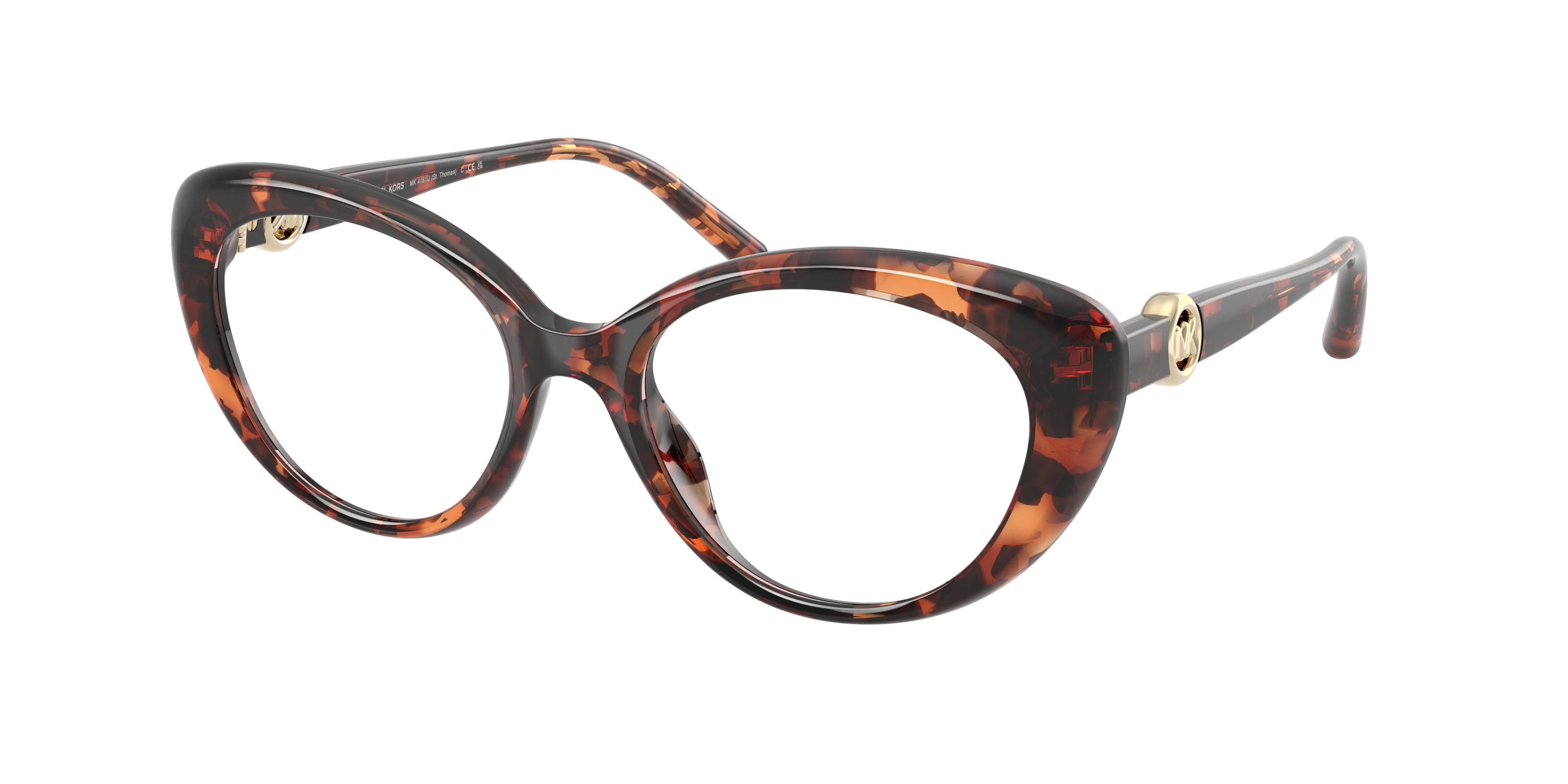 Occhiali da vista Michael Kors St. Thomas MK 4181U (4031) colore luggage tortoise forma ovale lenti lente demo