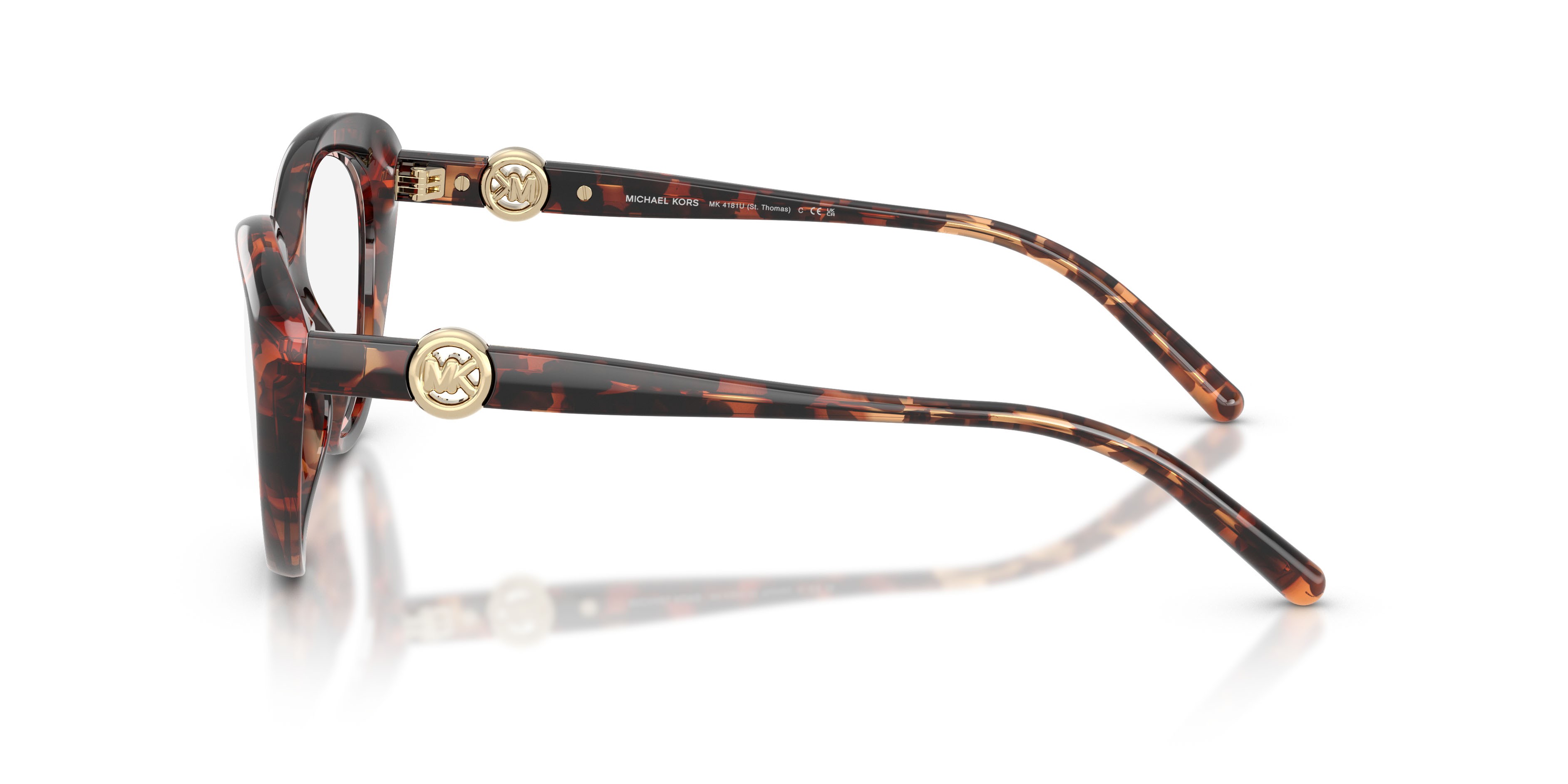 Occhiali da vista Michael Kors St. Thomas MK 4181U (4031) colore luggage tortoise forma ovale lenti lente demo