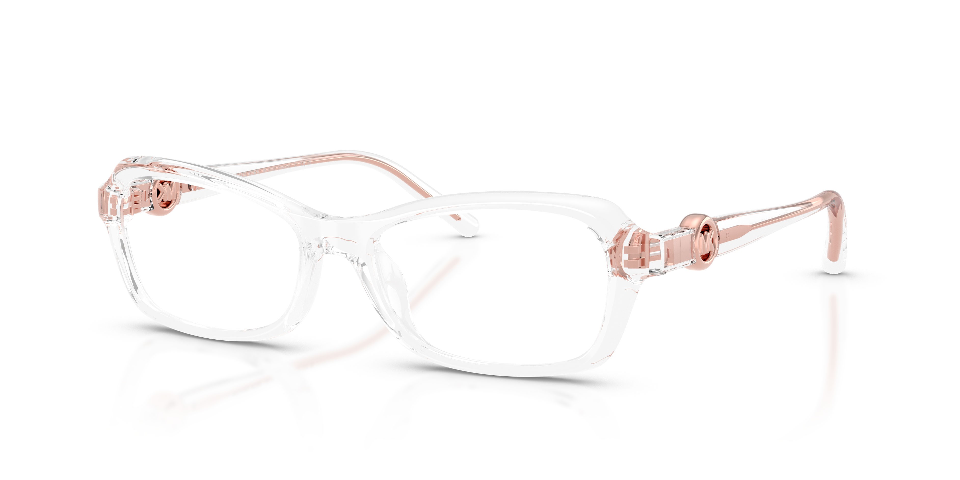 Occhiali da vista Michael Kors Hakone MK 4182U (3015) colore trasparente forma rotondo lenti lente demo