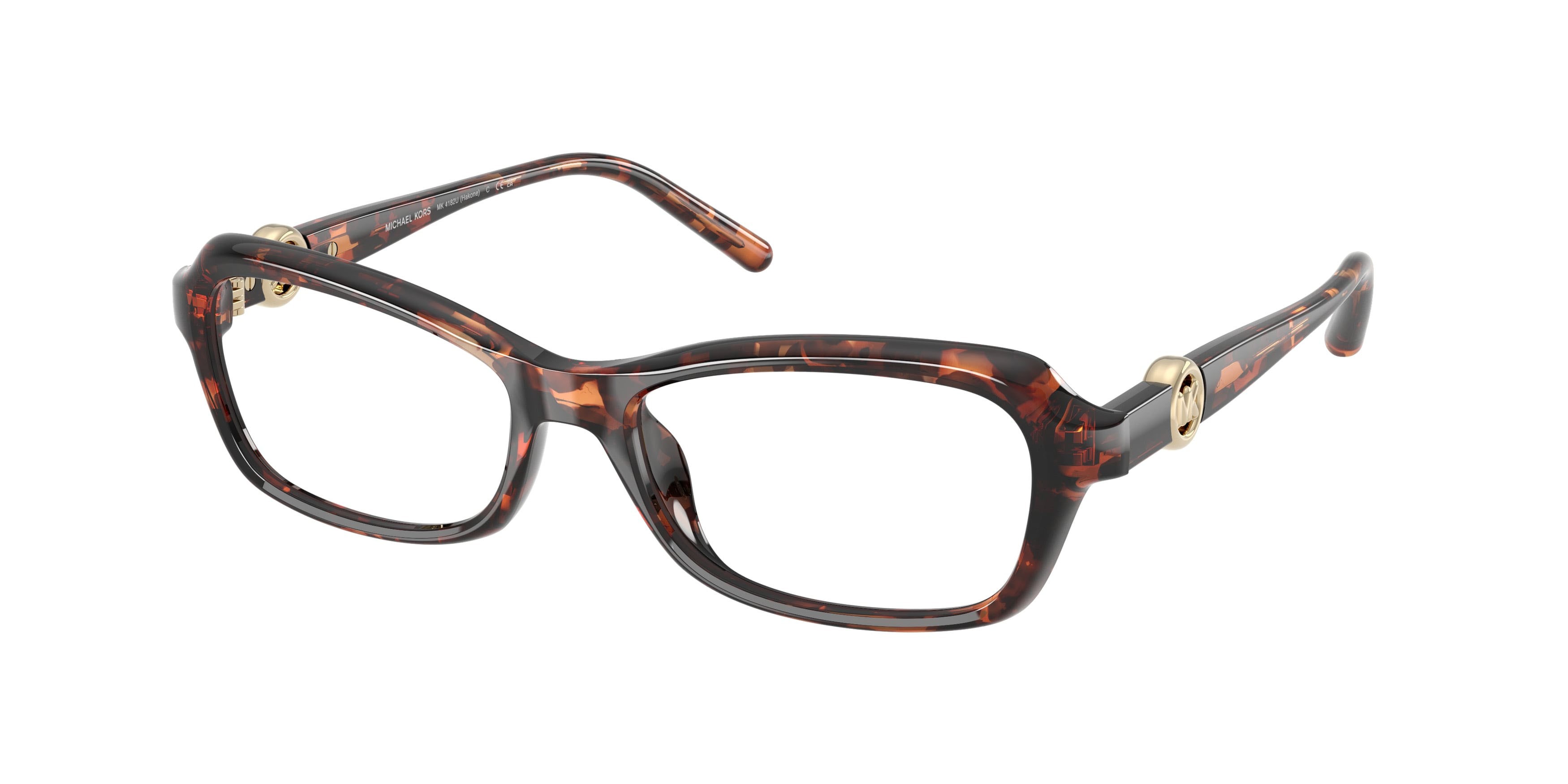 Occhiali da vista Michael Kors Hakone MK 4182U (4031) colore luggage tortoise forma rotondo lenti lente demo