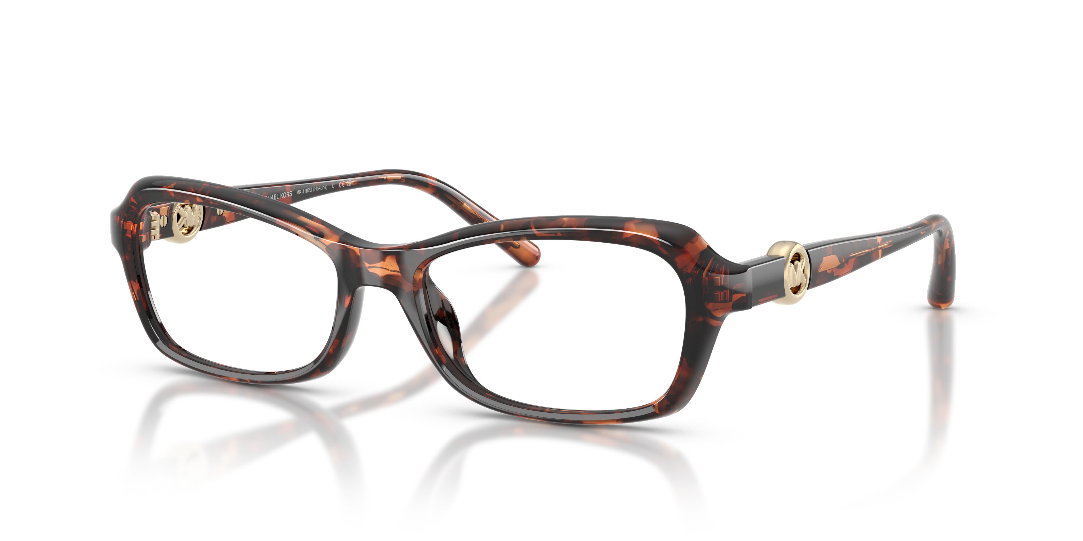 Occhiali da vista Michael Kors Hakone MK 4182U (4031) colore luggage tortoise forma rotondo lenti lente demo