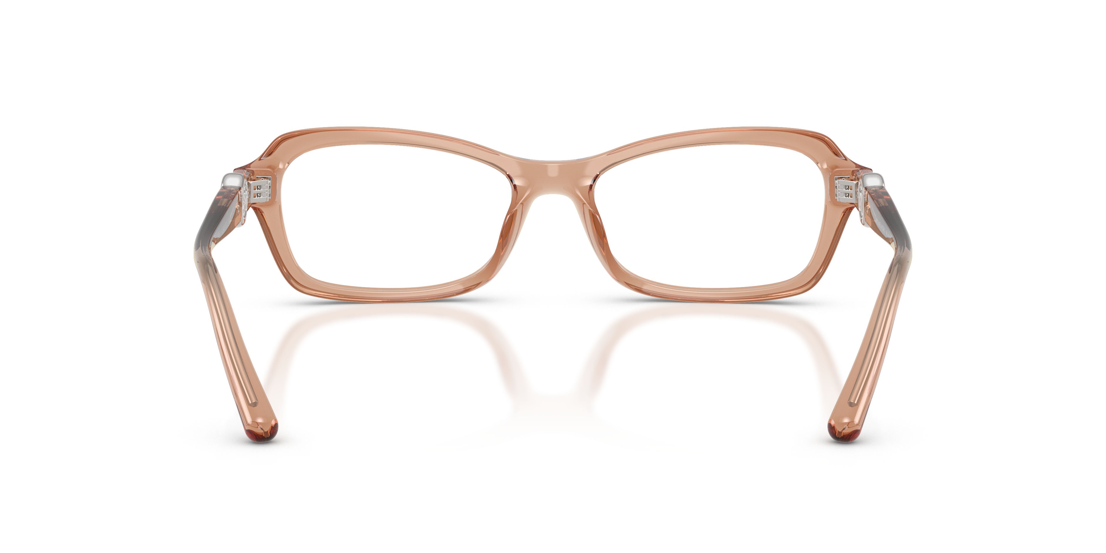 Occhiali da vista Michael Kors Hakone MK 4182U (4051) colore marrone chiaro trasparente forma rotondo lenti lente demo