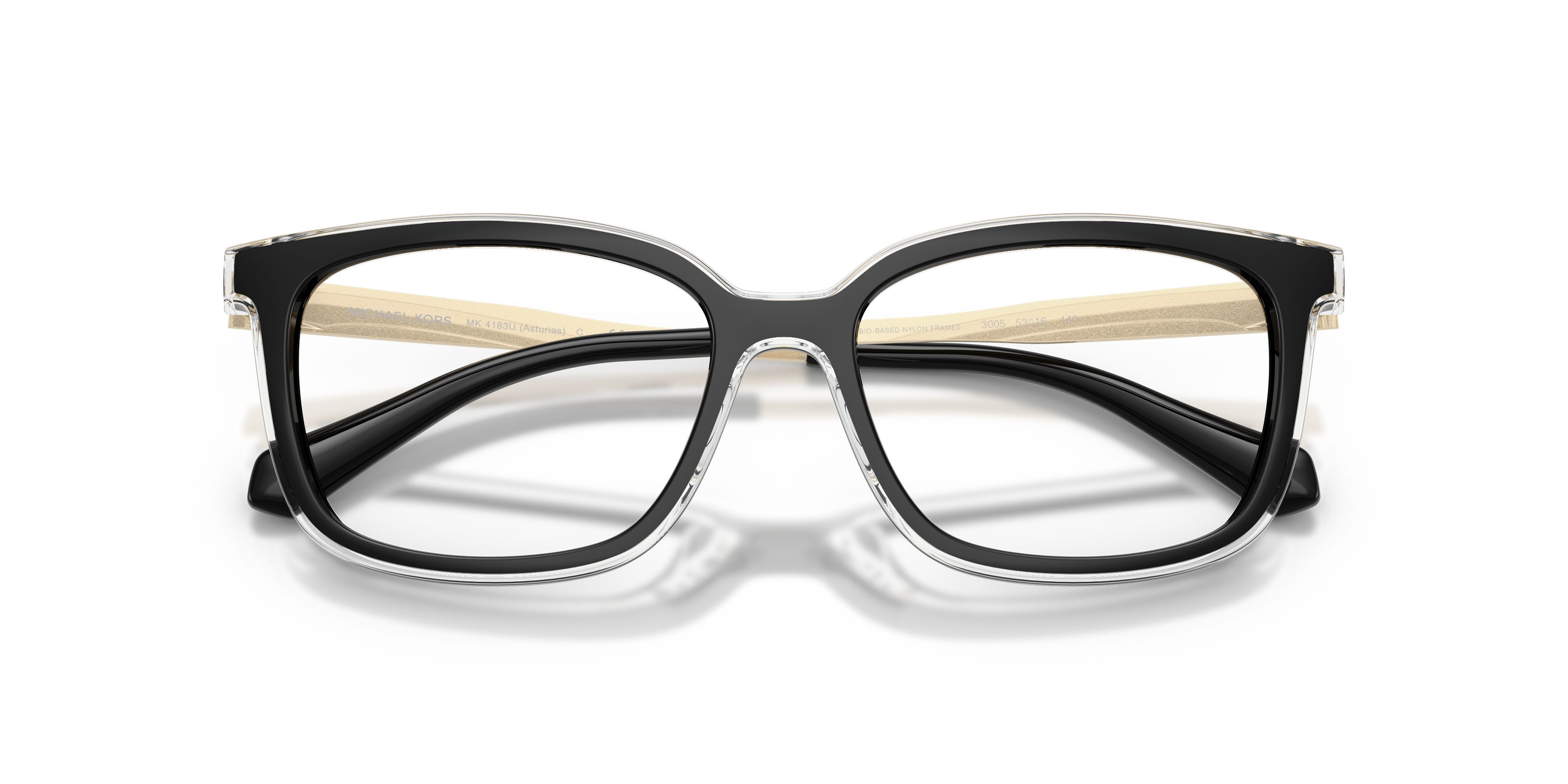 Occhiali da vista Michael Kors Asturias MK 4183U (3005) colore nero forma quadrato lenti lente demo