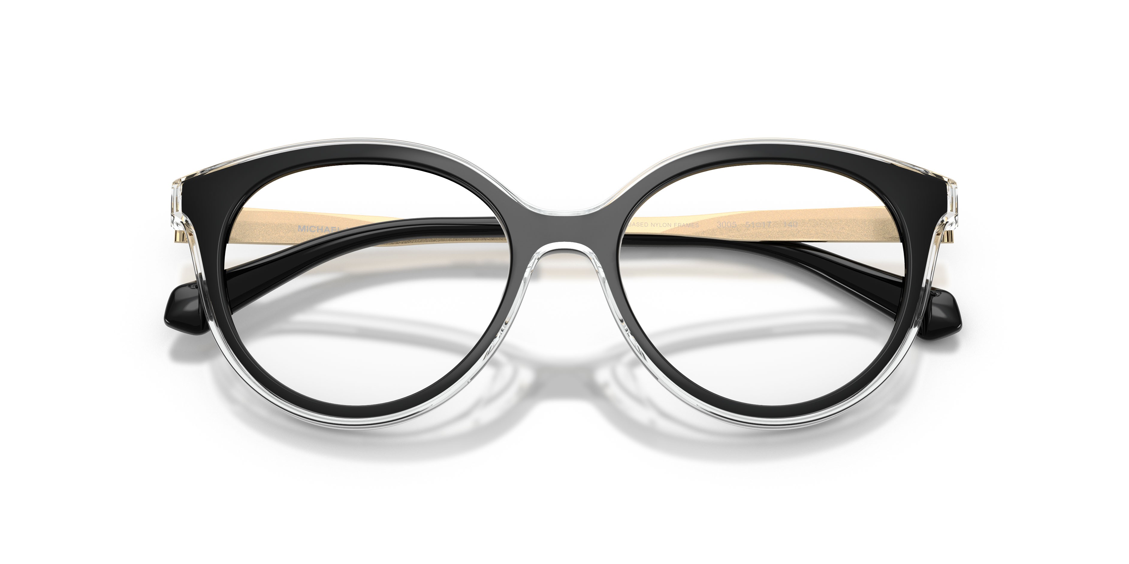 Occhiali da vista Michael Kors Sitges MK 4184U (3005) colore nero forma rotondo lenti lente demo