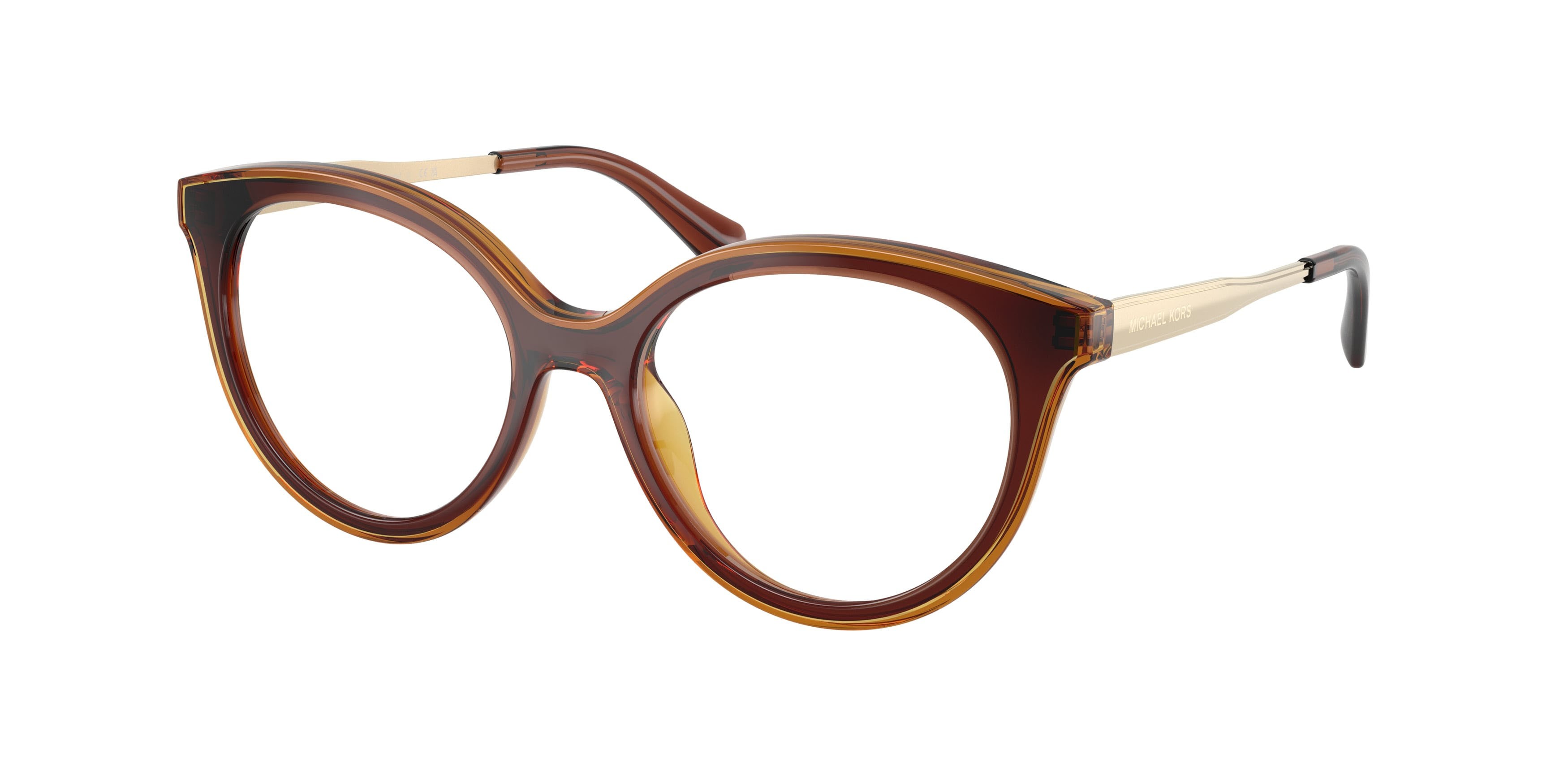 Occhiali da vista Michael Kors Sitges MK 4184U (3113) colore marrone scuro forma rotondo lenti lente demo