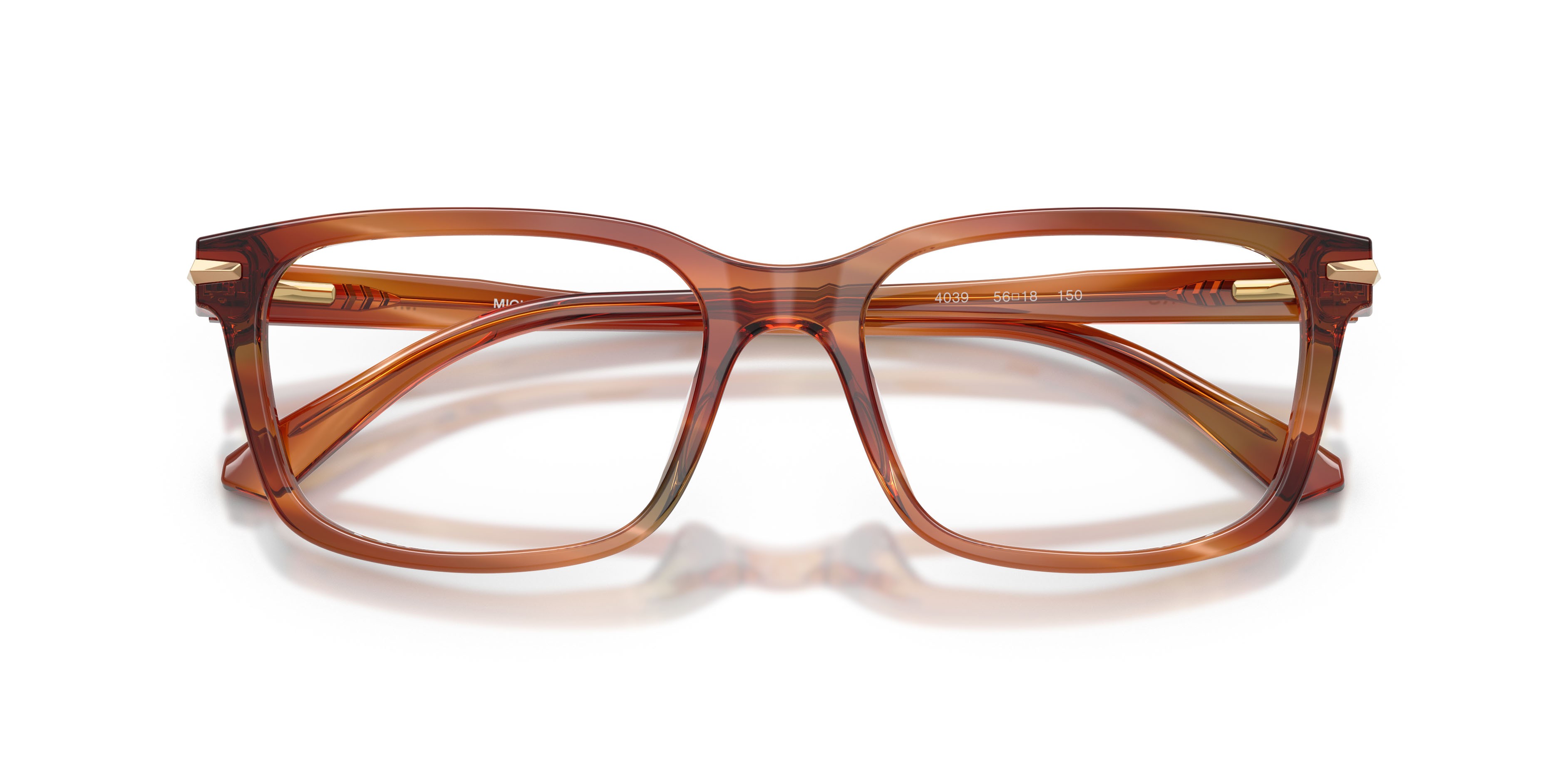 Occhiali da vista Michael Kors Seal Harbor MK 4188U (4039) colore marrone effetto corno forma quadrato lenti lente demo