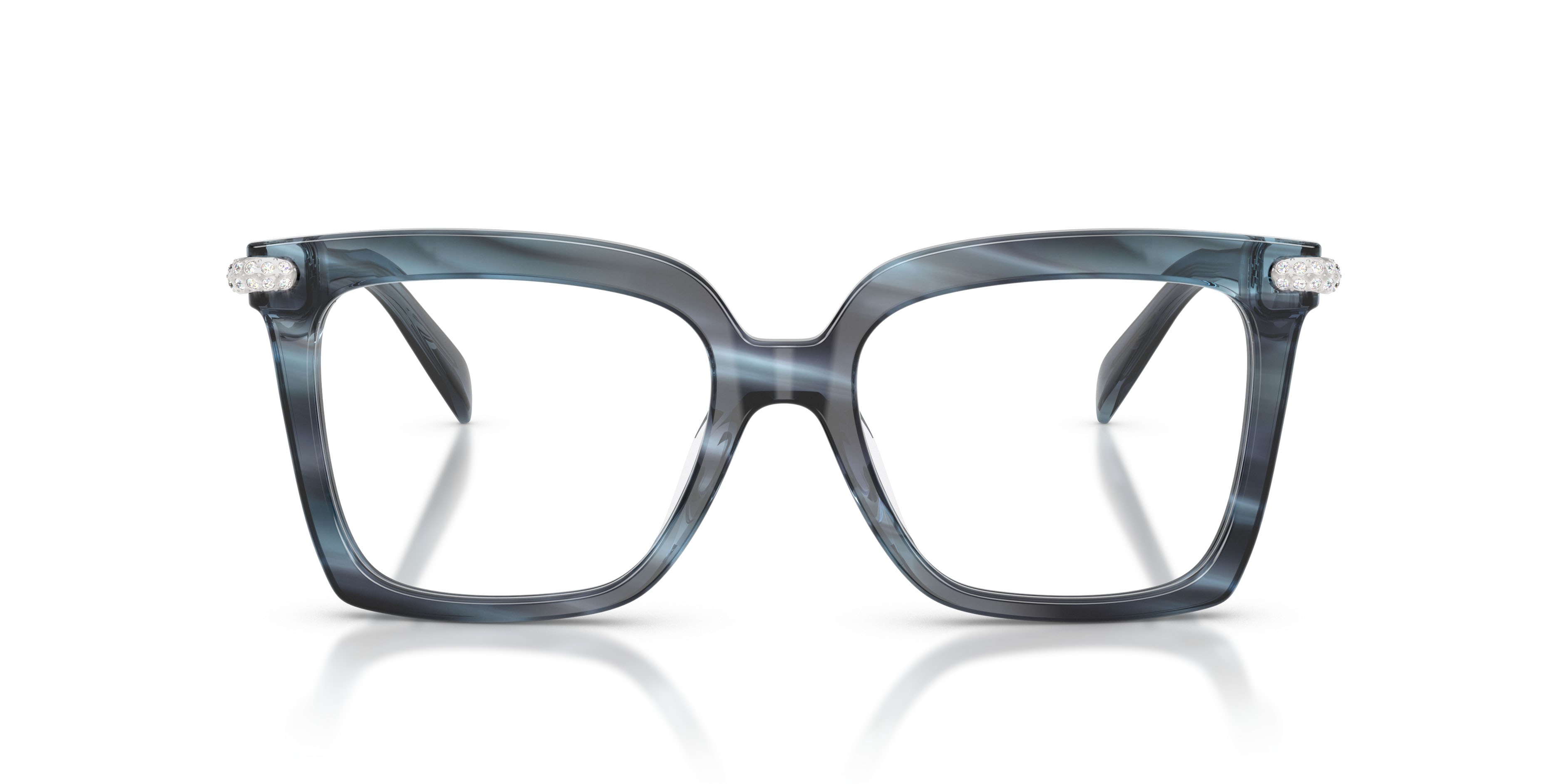 Occhiali da vista Michael Kors Exumas MK 4191BU (4054) colore denim horn forma quadrato lenti lente demo
