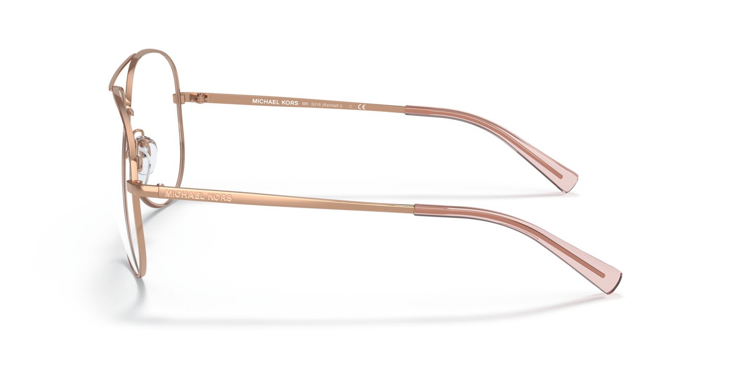 Sonnenbrillen Michael Kors Kendall MK 5016 (1006SB) farbe oro rose form aviator gläser trasparente + filtro anti luce blu