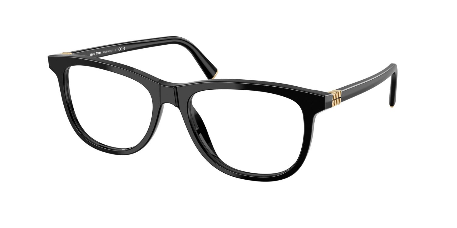 Eyeglasses Miu Miu MU 01WV (16K1O1) color nero shape pantos lenses lente demo