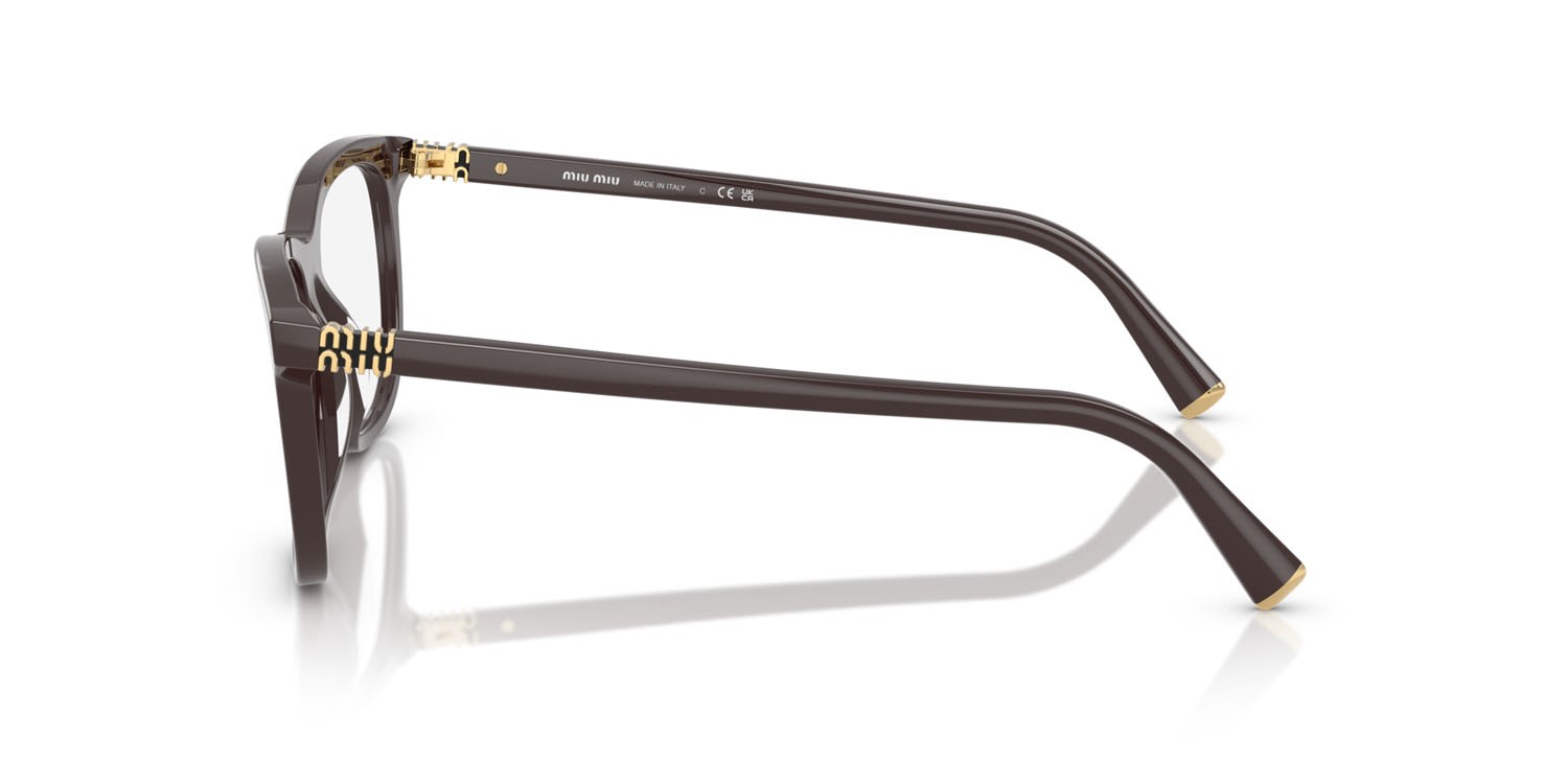 Occhiali da vista Miu Miu MU 01WV (22C1O1) colore moka forma pantos lenti lente demo