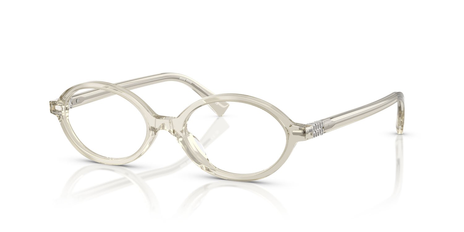 Eyeglasses Miu Miu MU 01XV (12U1O1) color canapa trasparente shape oval lenses lente demo