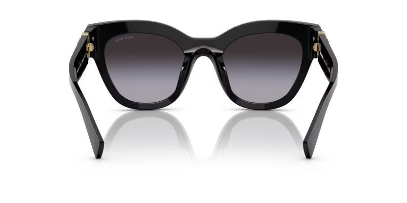 Occhiali da sole Miu Miu MU 01YS (1AB5D1) colore nero forma quadrato lenti sfumato grigio