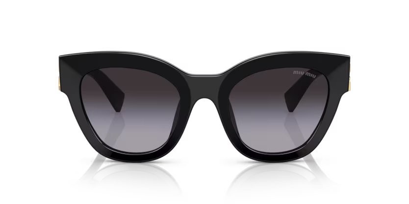 Occhiali da sole Miu Miu MU 01YS (1AB5D1) colore nero forma quadrato lenti sfumato grigio