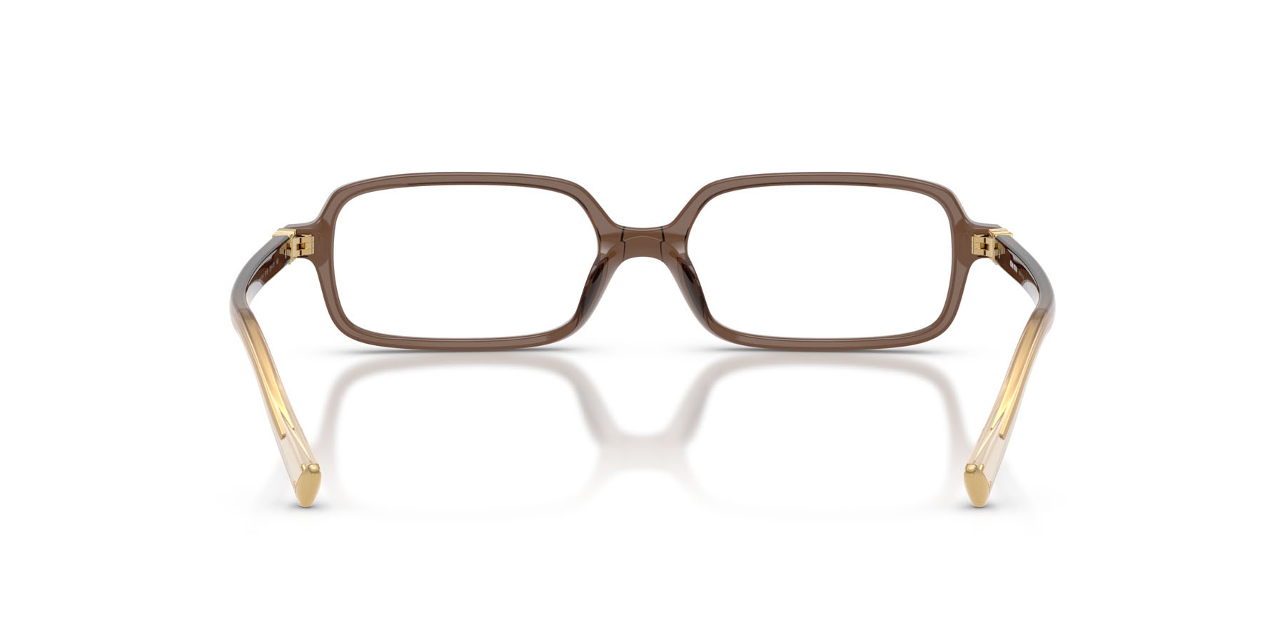 Eyeglasses Miu Miu MU 01YV (23H1O1) color marrone trasparente shape rectangle lenses lente demo