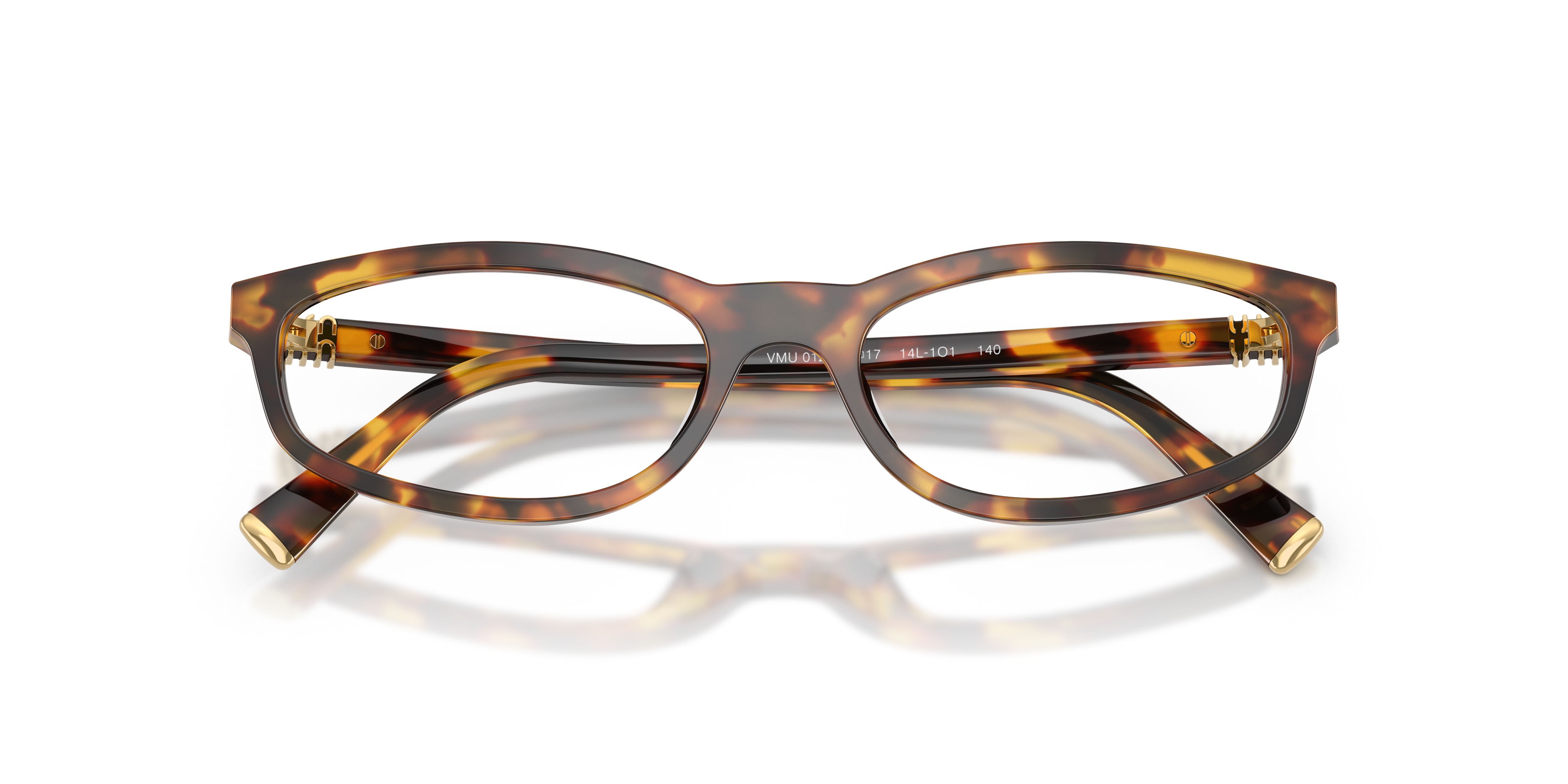 Eyeglasses Miu Miu MU 01ZV (14L1O1) color havana miele shape oval lenses lente demo