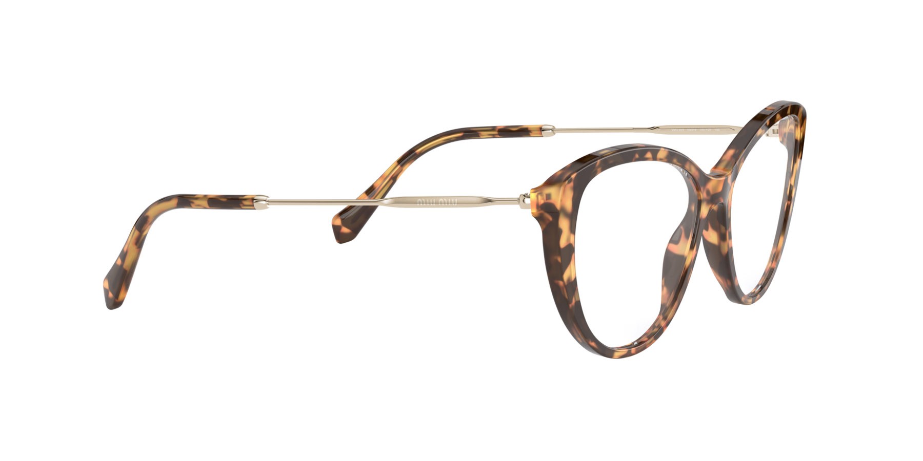 Brillen Miu Core Collection MU 02SV (7S01O1) farbe havana chiaro form cat-eye gläser lente demo