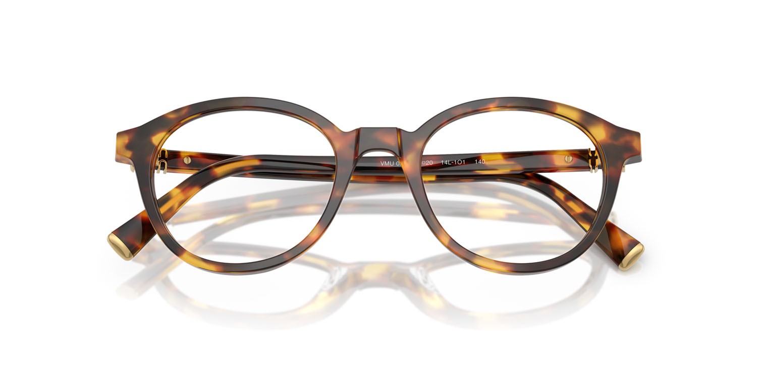 Eyeglasses Miu Miu MU 02WV (14L1O1) color havana miele shape round lenses lente demo