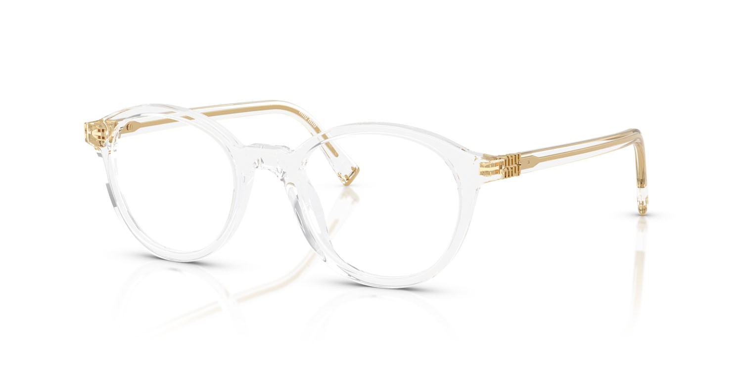 Eyeglasses Miu Miu MU 02WV (15Z1O1) color trasparente shape round lenses lente demo