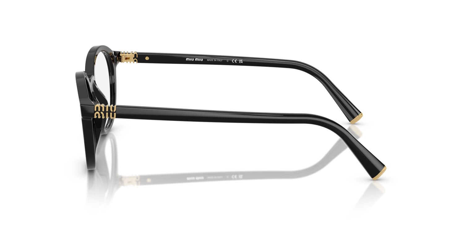 Occhiali da vista Miu Miu MU 02WV (16K1O1) colore nero forma rotondo lenti lente demo