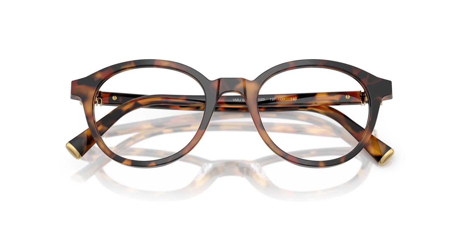 Eyeglasses Miu Miu MU 02WV (19P1O1) color verde edera havana shape round lenses lente demo