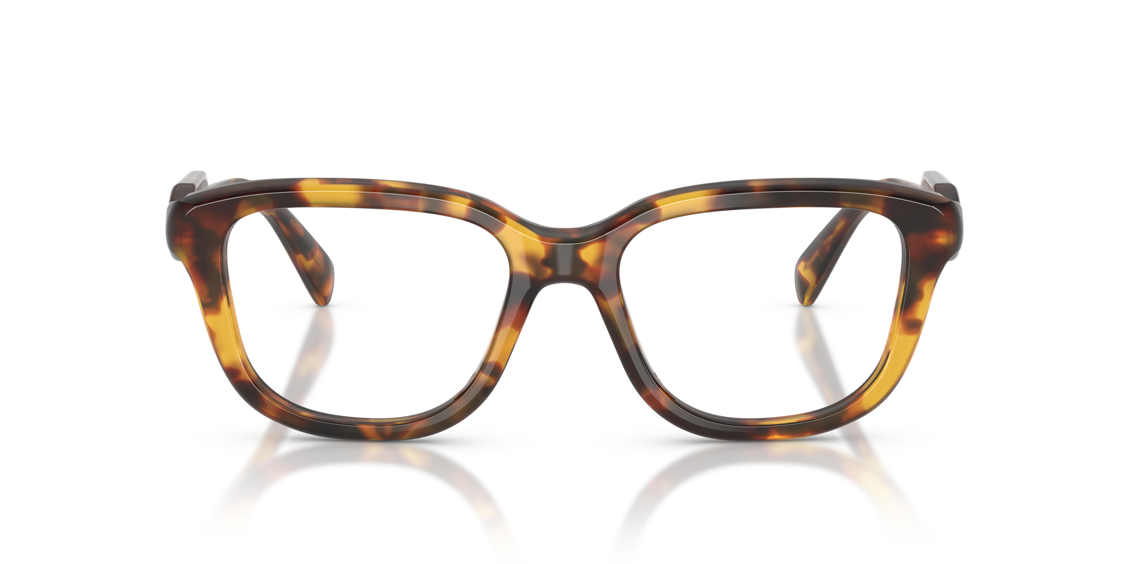 Occhiali da vista Miu Miu MU 02ZV (14L1O1) colore havana miele forma rettangolare lenti lente demo
