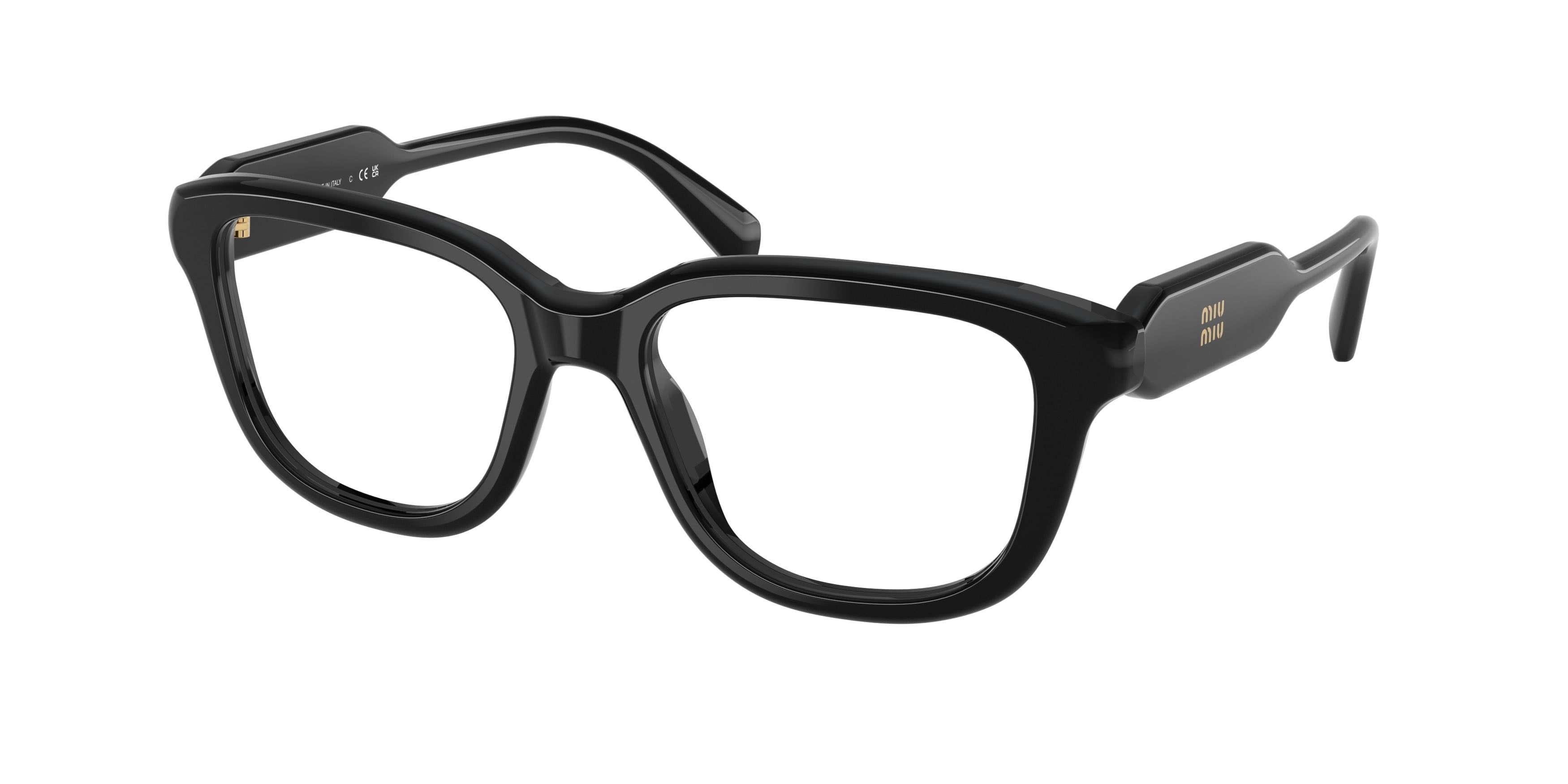 Occhiali da vista Miu Miu MU 02ZV (16K1O1) colore nero forma rettangolare lenti lente demo