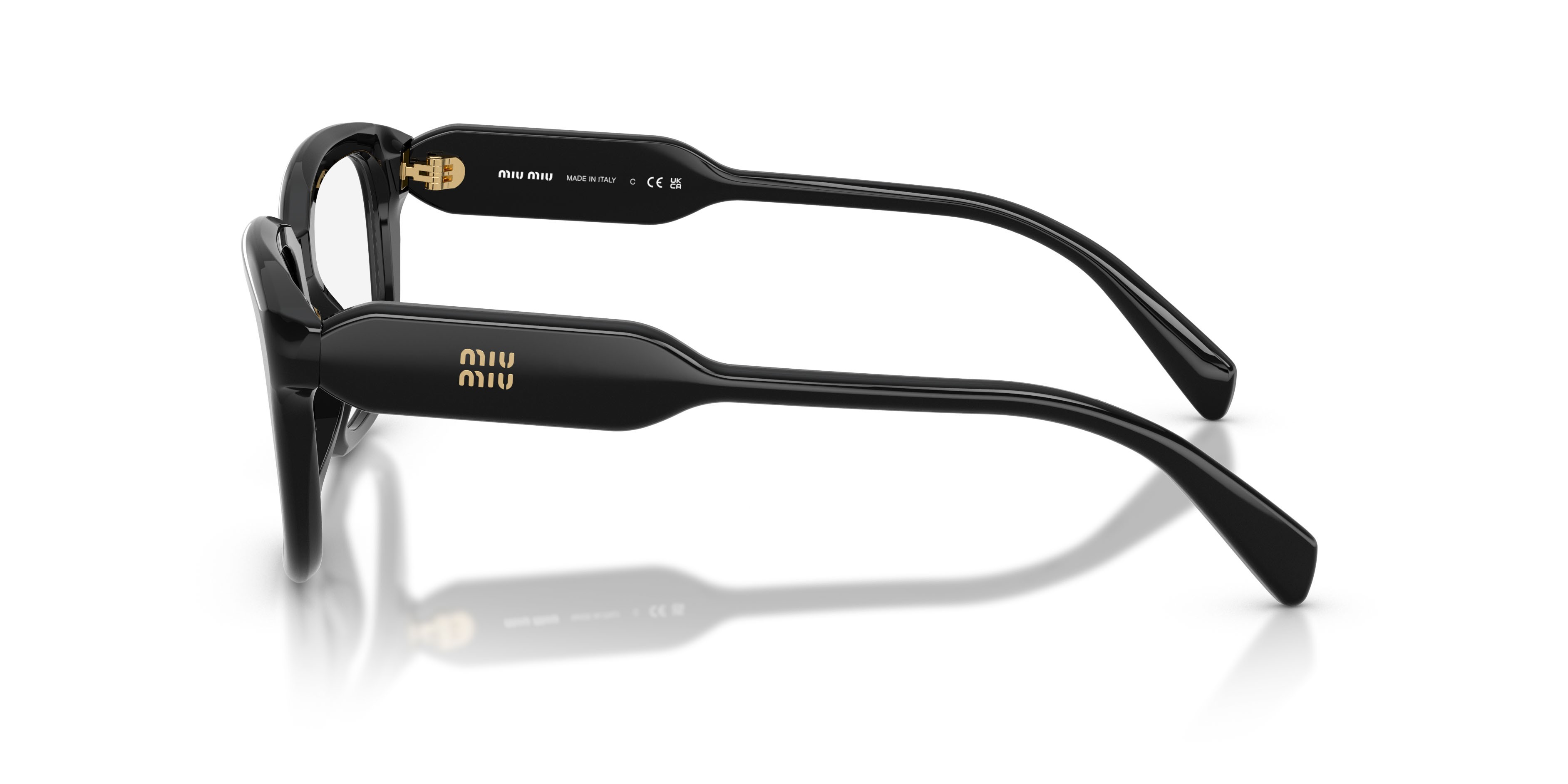 Occhiali da vista Miu Miu MU 02ZV (16K1O1) colore nero forma rettangolare lenti lente demo