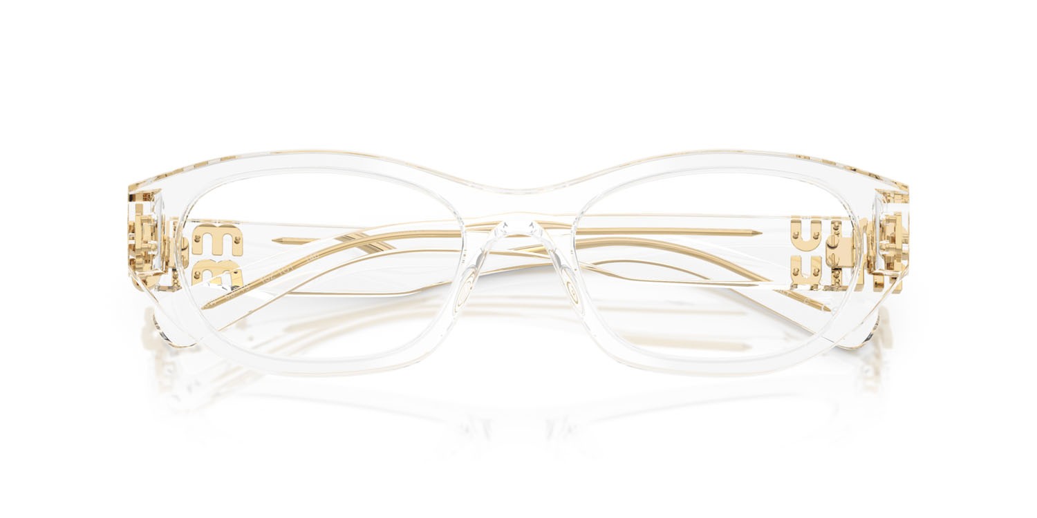 Eyeglasses Miu Miu MU 03WV (15Z1O1) color trasparente shape irregular lenses lente demo