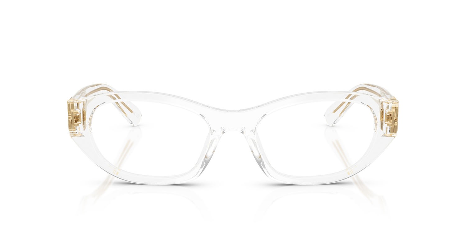 Eyeglasses Miu Miu MU 03WV (15Z1O1) color trasparente shape irregular lenses lente demo