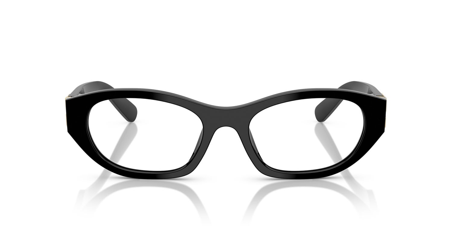 Eyeglasses Miu Miu MU 03WV (16K1O1) color nero shape irregular lenses lente demo