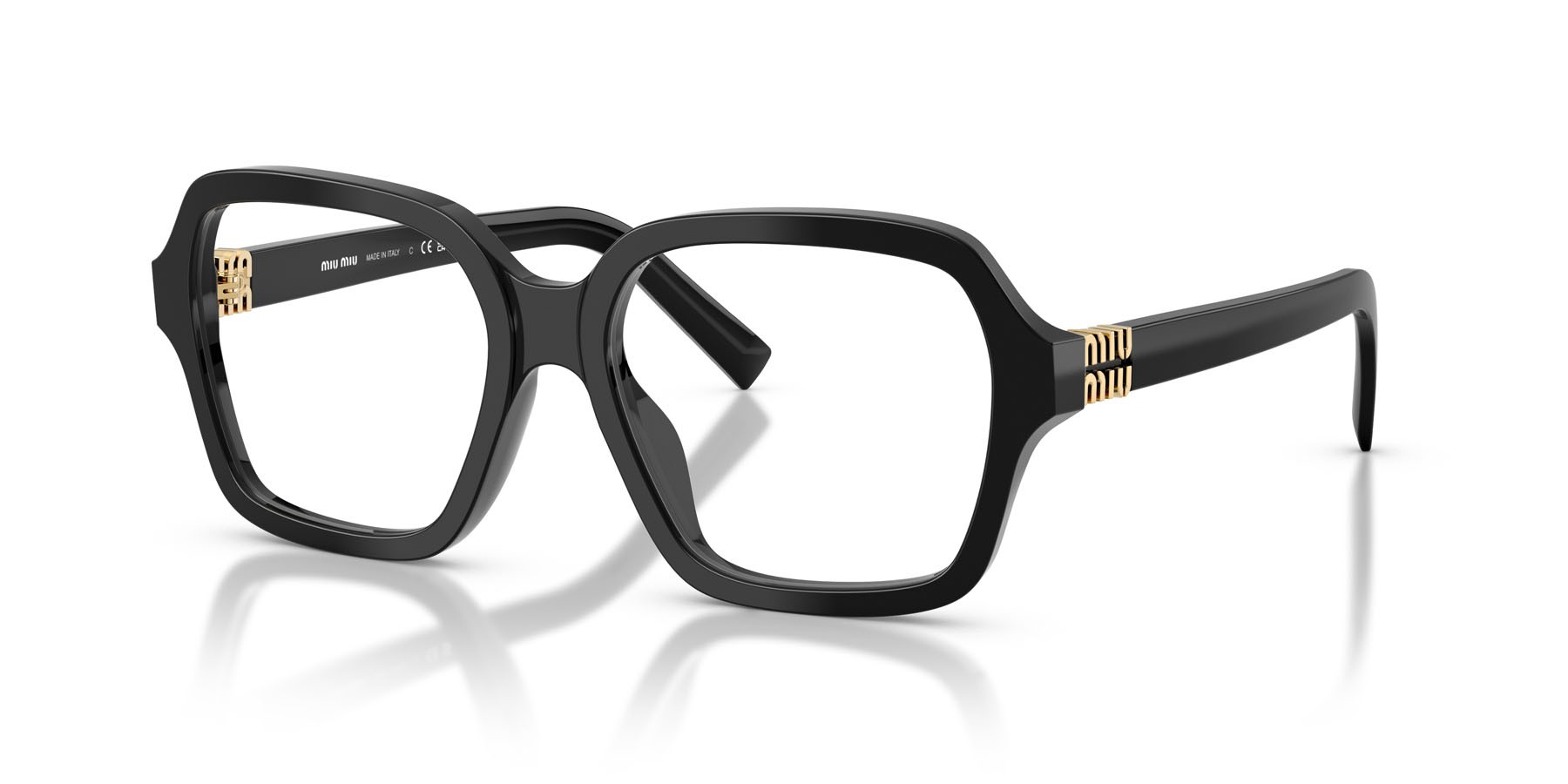 Eyeglasses Miu Miu MU 03YV (16K1O1) color nero shape square lenses lente demo