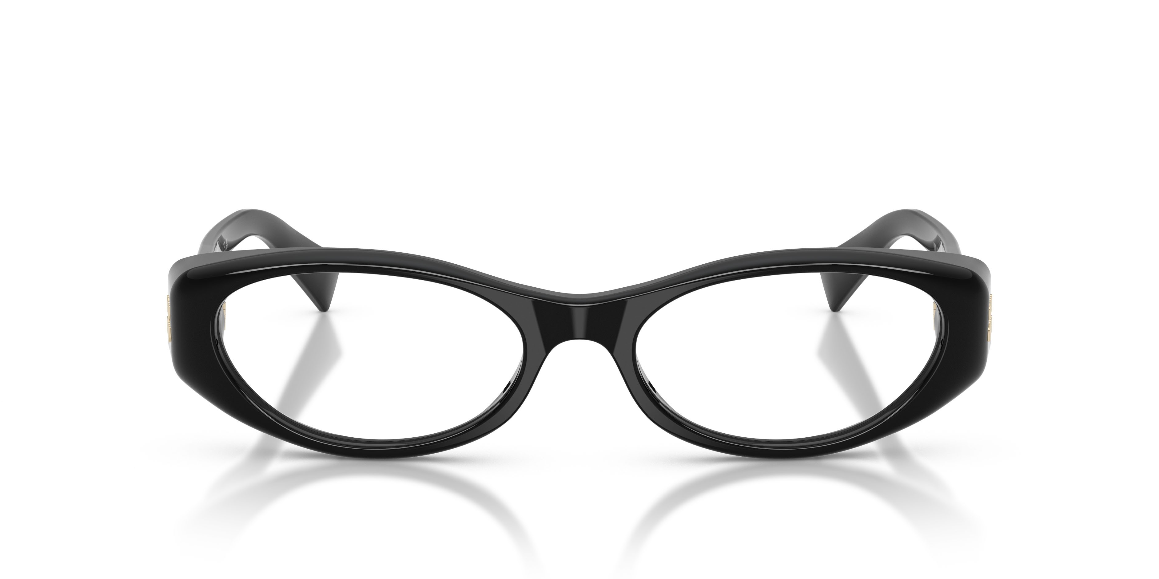 Eyeglasses Miu Miu MU 03ZV (16K1O1) color nero shape oval lenses lente demo