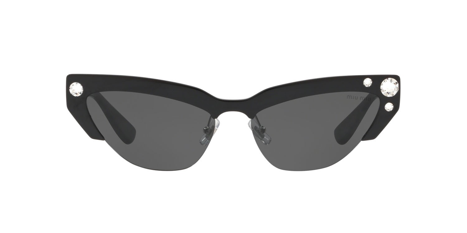 Sonnenbrillen Miu Special Project MU 04US (1251A1) farbe nero form cat-eye gläser grigio