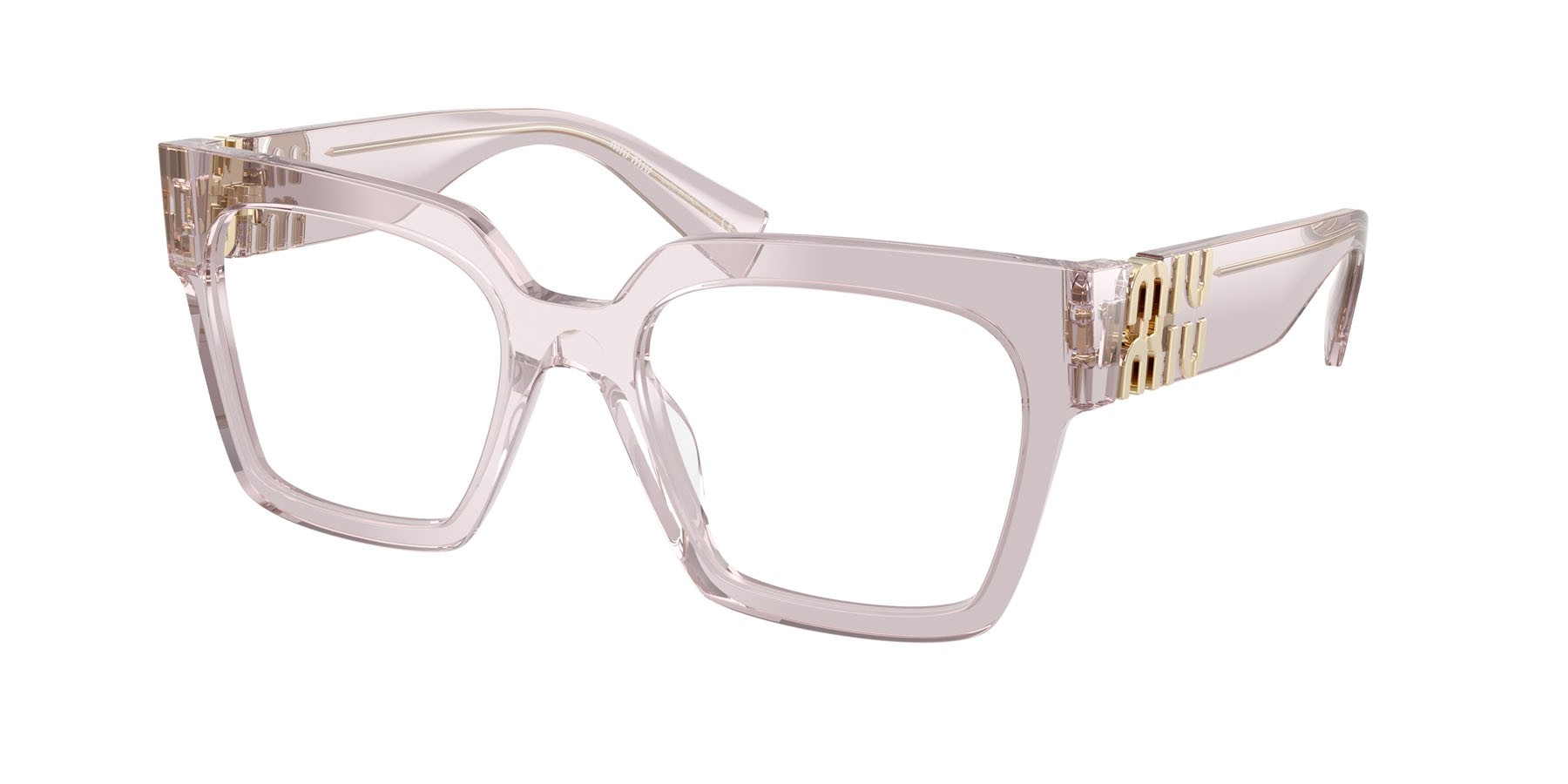 Eyeglasses Miu Miu MU 04UV (12W1O1) color malva trasparente shape square lenses lente demo