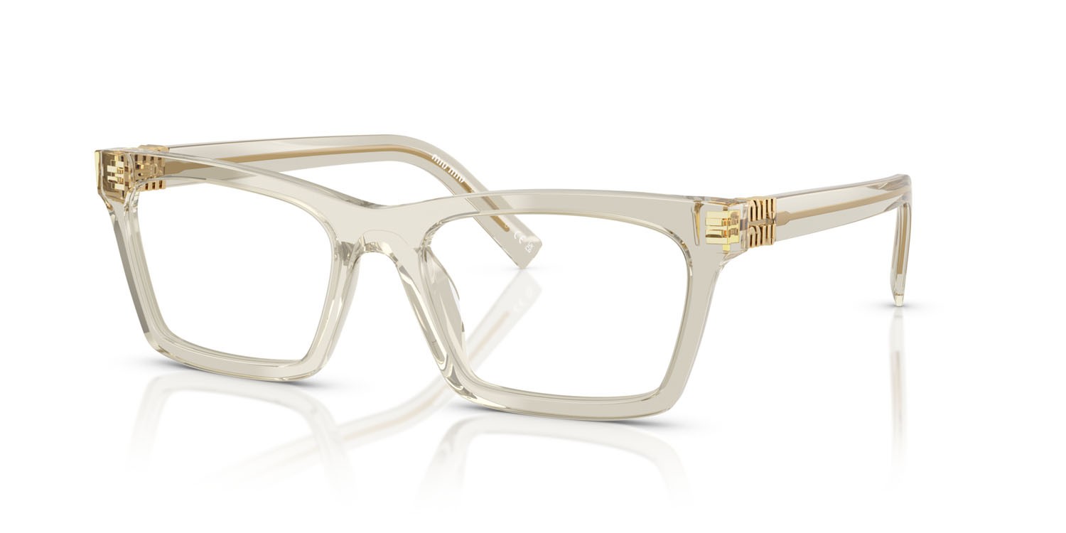 Eyeglasses Miu Miu MU 04WV (12U1O1) color hemp transparent shape rectangle lenses lente demo