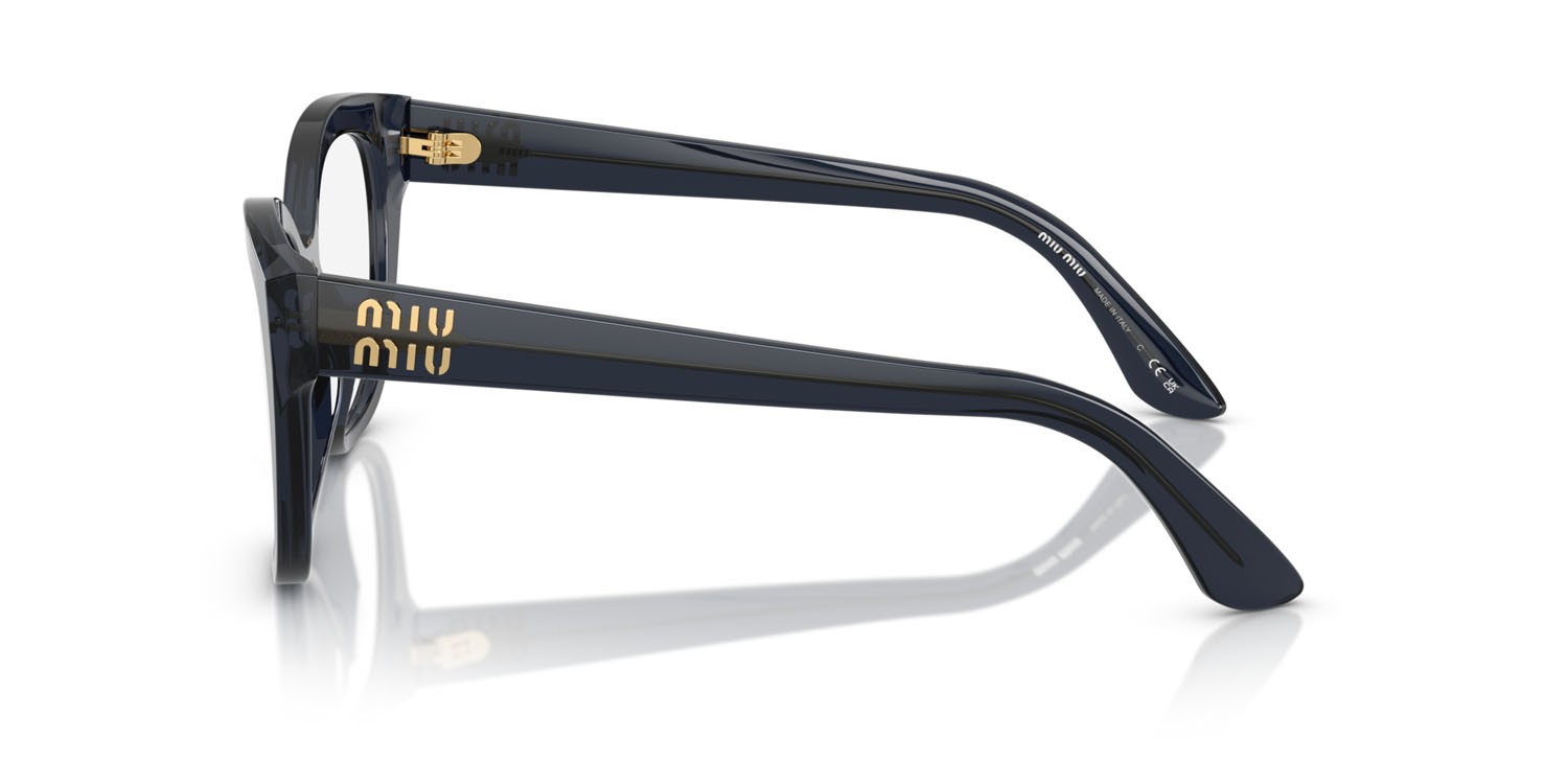 Eyeglasses Miu Miu MU 05XV (08Q1O1) color blu trasparente shape square lenses lente demo
