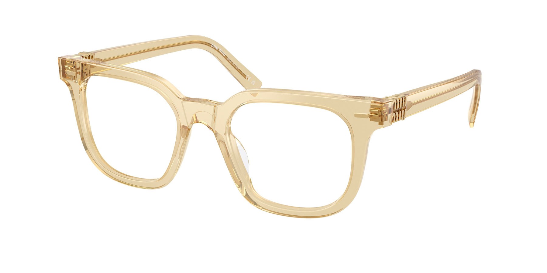 Eyeglasses Miu Miu MU 06XV (11T1O1) color sabbia trasparente shape square lenses lente demo