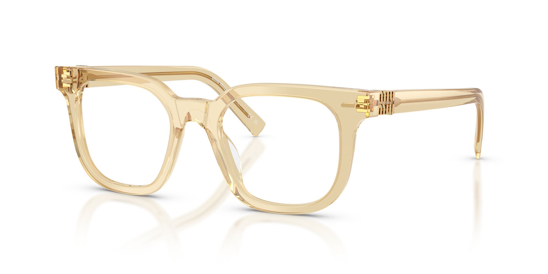Eyeglasses Miu Miu MU 06XV (11T1O1) color sabbia trasparente shape square lenses lente demo