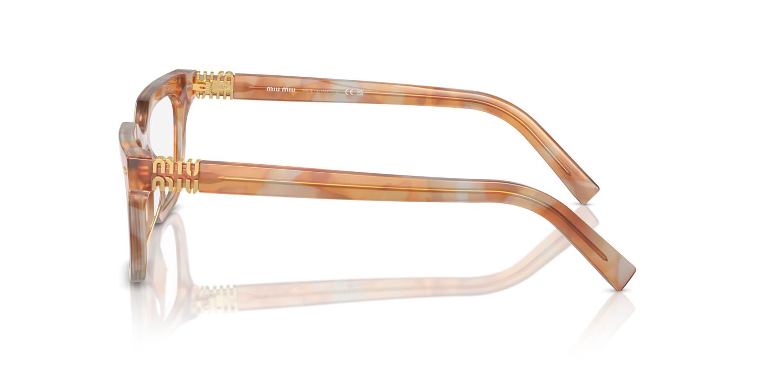 Eyeglasses Miu Miu MU 07XV (13U1O1) color cream havana shape rectangle lenses lente demo