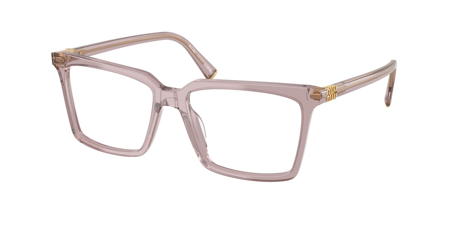 Occhiali da vista Miu Miu MU 08XV (12W1O1) colore malva trasparente forma quadrato lenti lente demo
