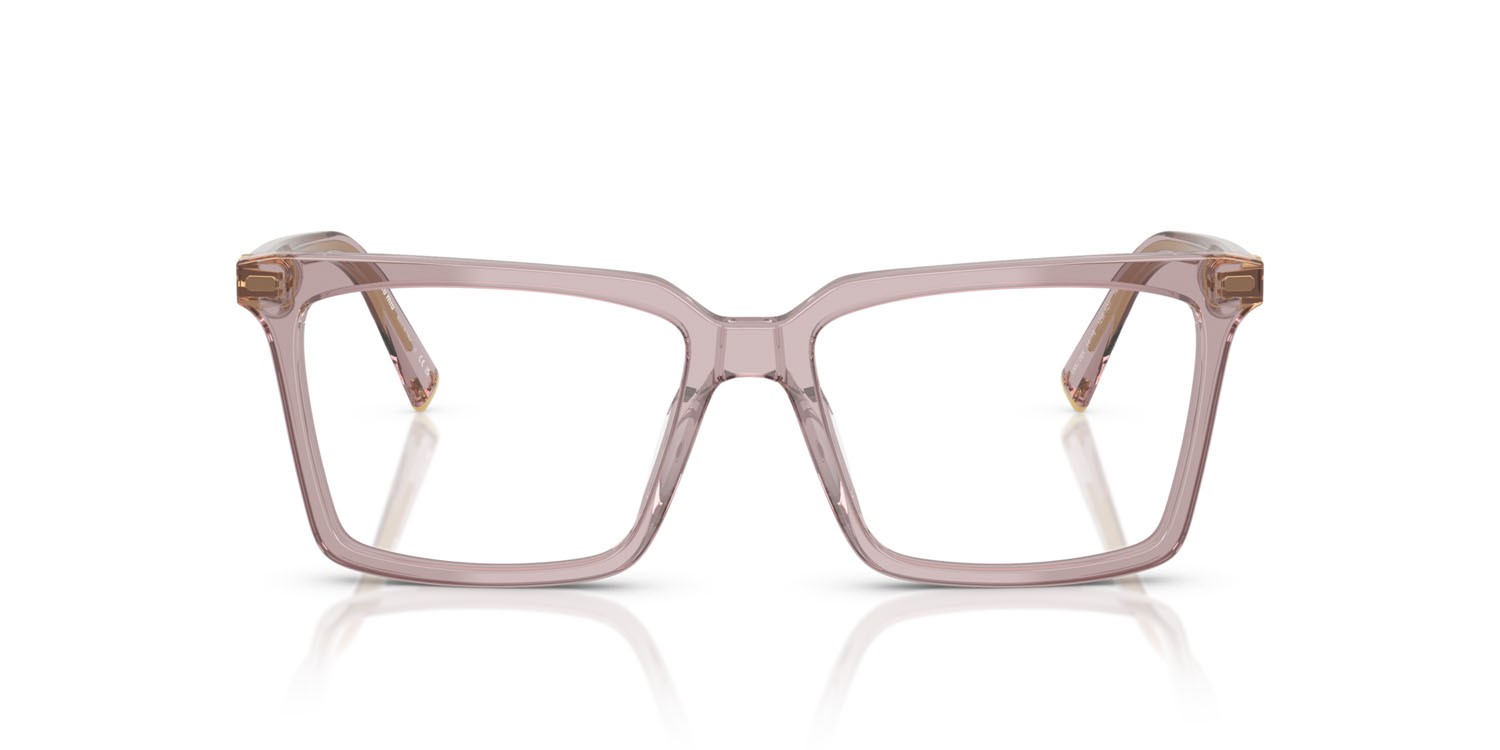Occhiali da vista Miu Miu MU 08XV (12W1O1) colore malva trasparente forma quadrato lenti lente demo